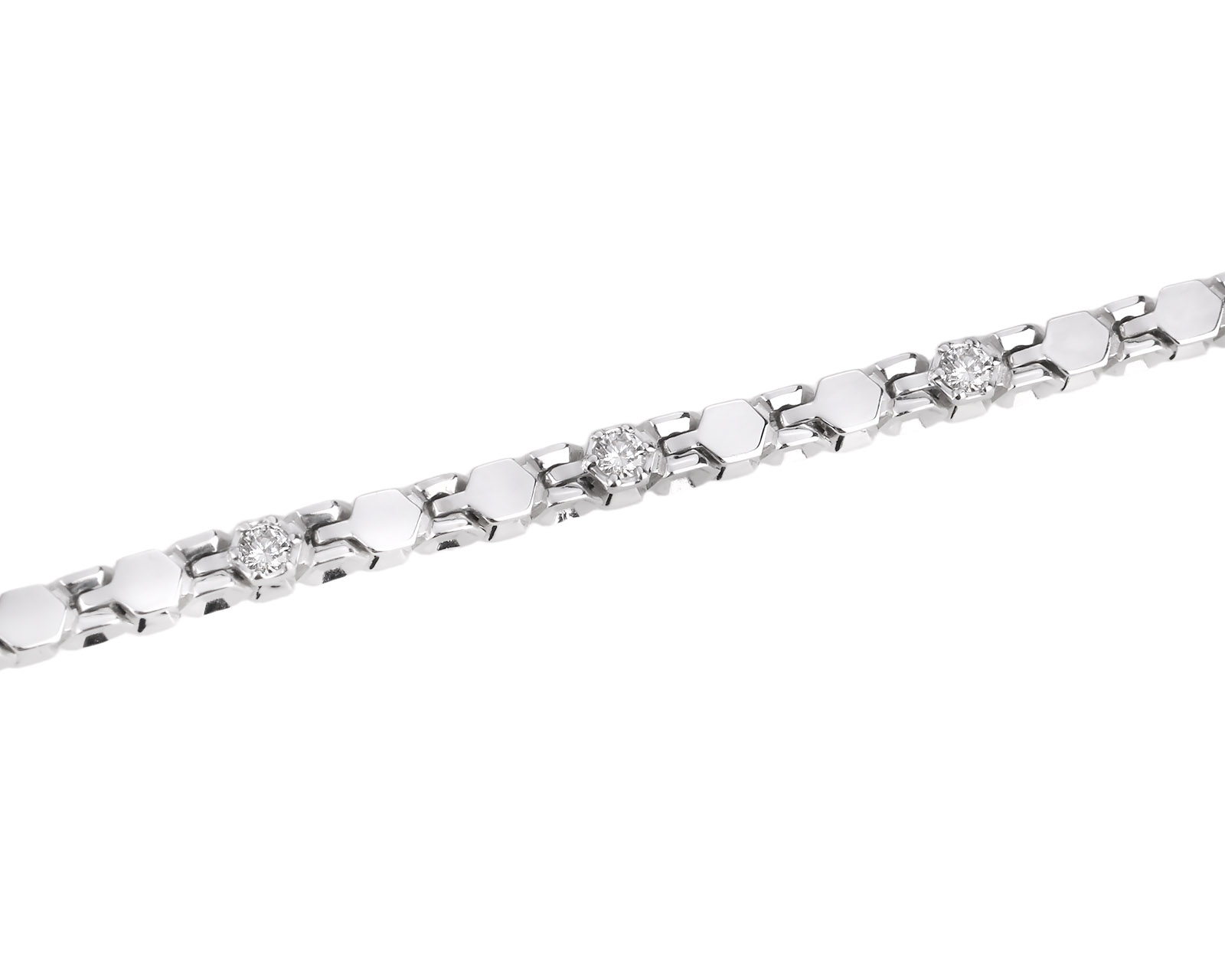 Золотой браслет с бриллиантами 0.30ct