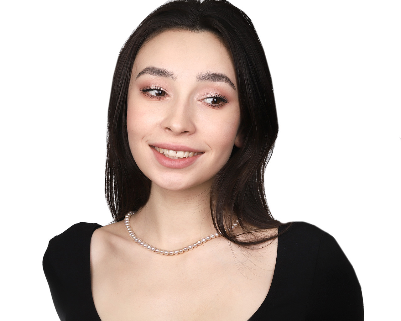 Оригинальное золотое ожерелье с жемчугом 6.50 мм Schoeffel Collier