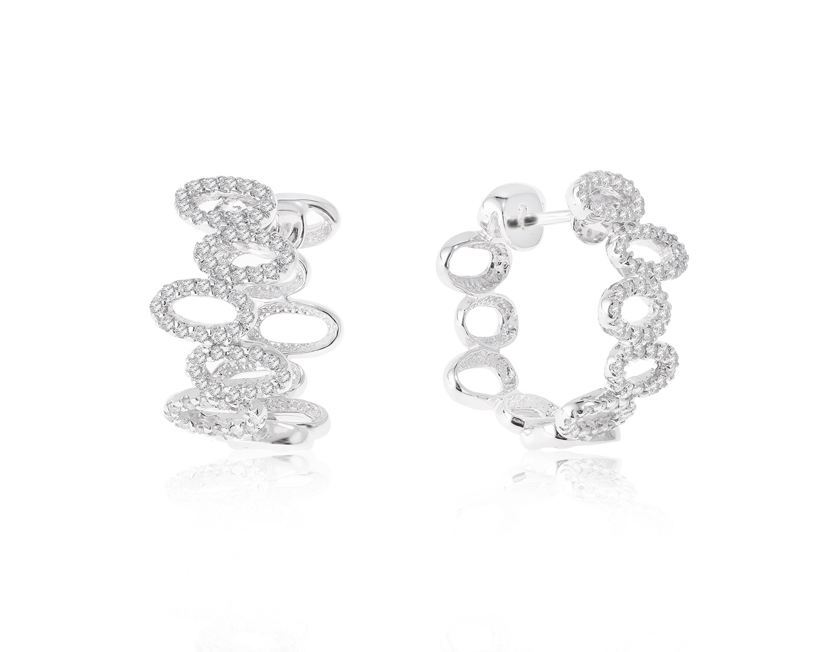 Прелестные золотые серьги с бриллиантами 0.60ct 310822/10