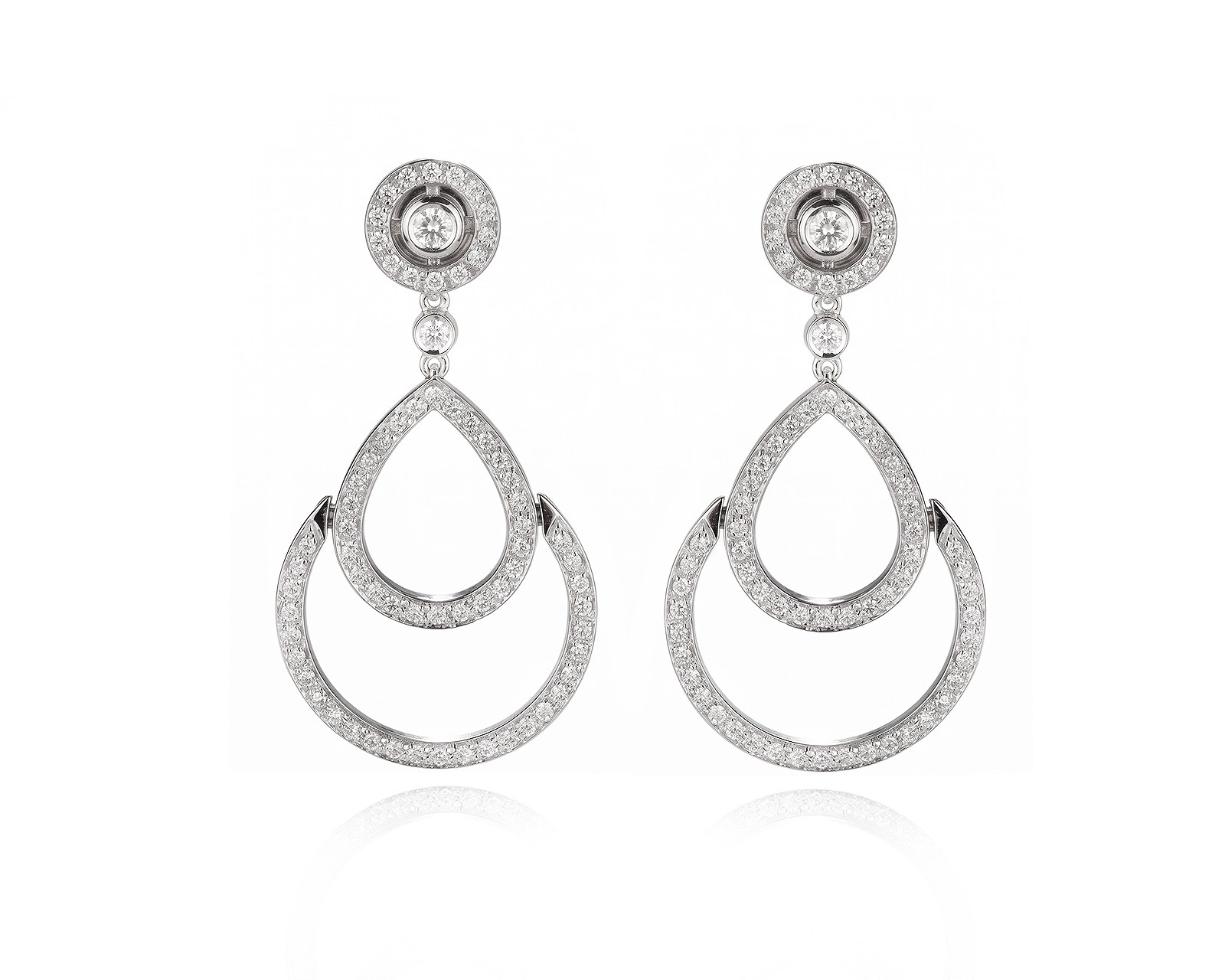 Оригинальные золотые серьги с бриллиантами 1.46ct Damiani 060326/2