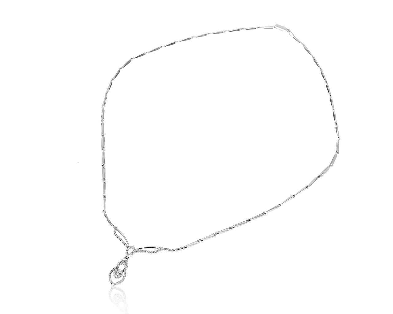 Изысканное золотое колье с бриллиантами 0.70ct