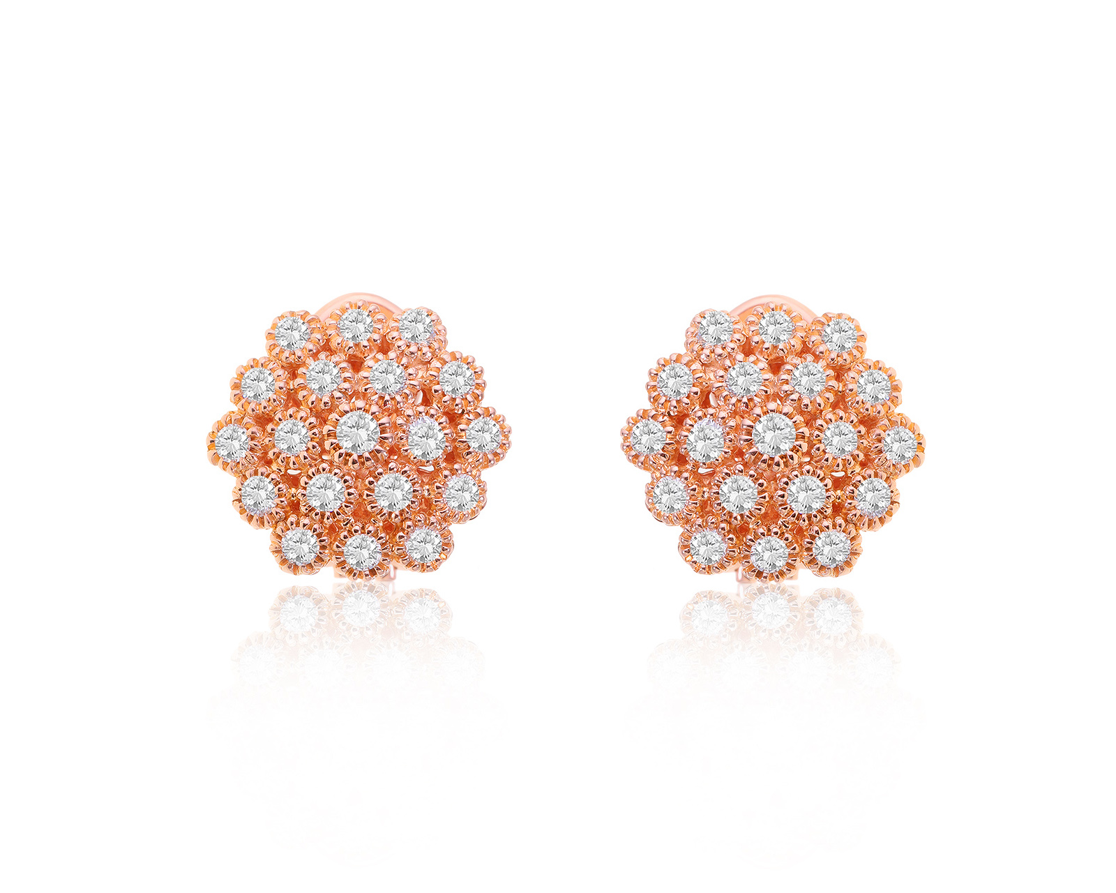 Оригинальные золотые серьги с бриллиантами 1.33ct Leo Pizzo
