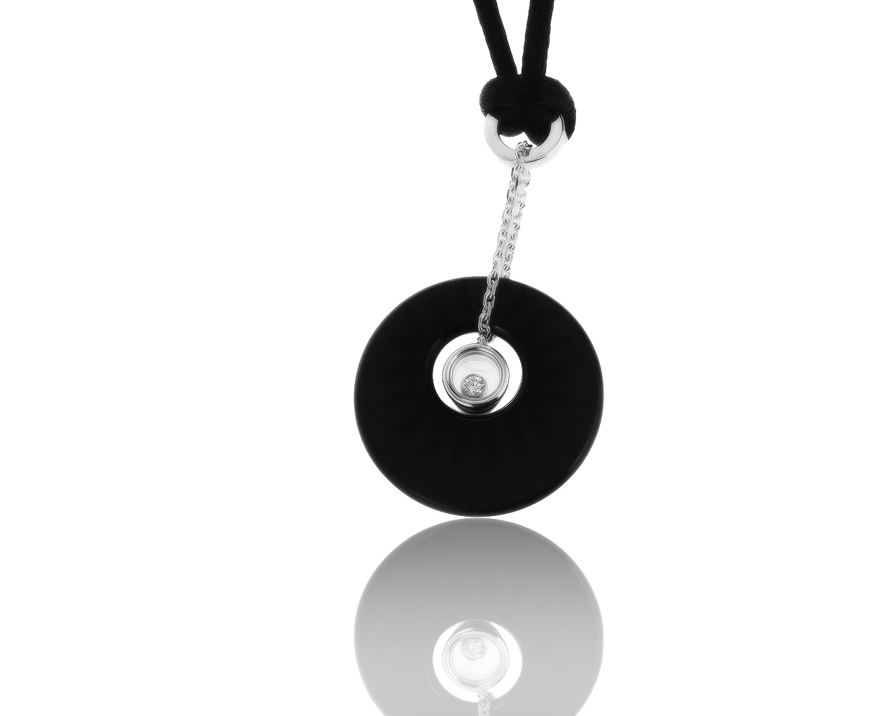 Оригинальный золотой кулон с бриллиантом 0.05ct Chopard