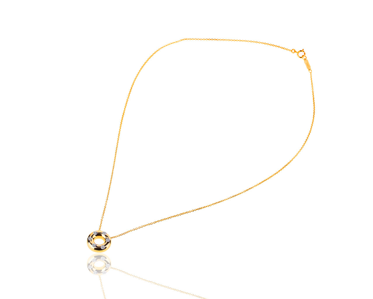 Золотая подвеска с бриллиантами 0.18ct Tiffany&Co Etoile