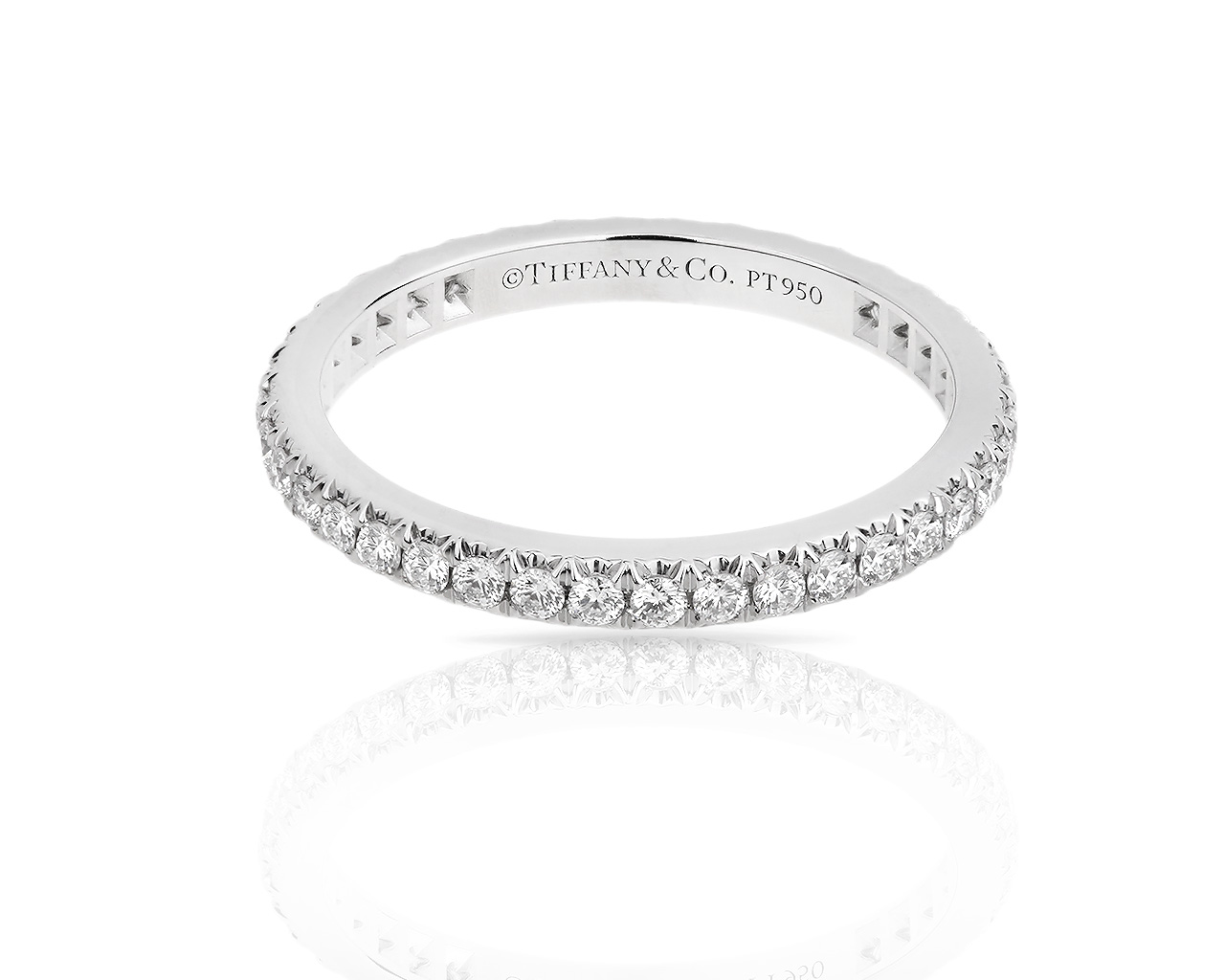 Платиновое кольцо с бриллиантами 0.35ct Tiffany&Co