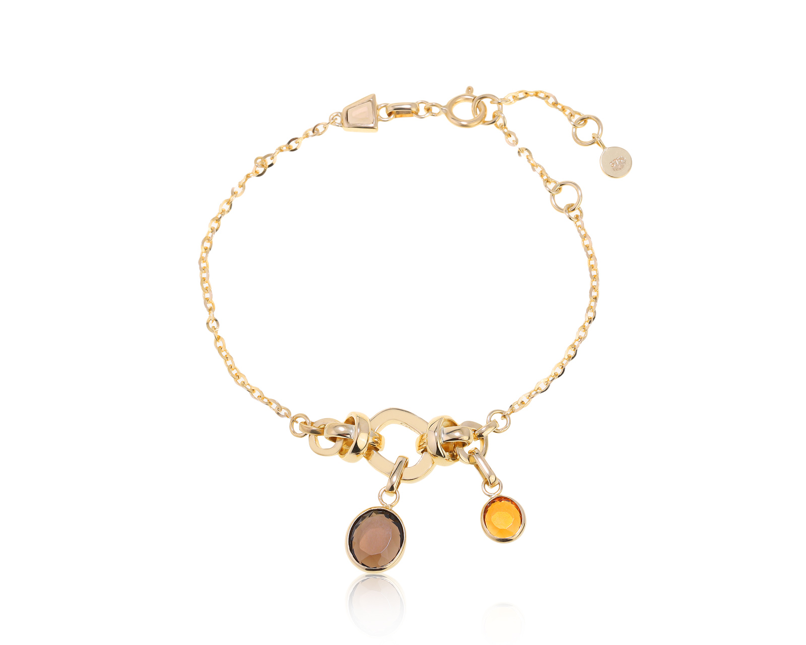 Безупречный золотой браслет с раухтопазами 1.33ct 090122/5