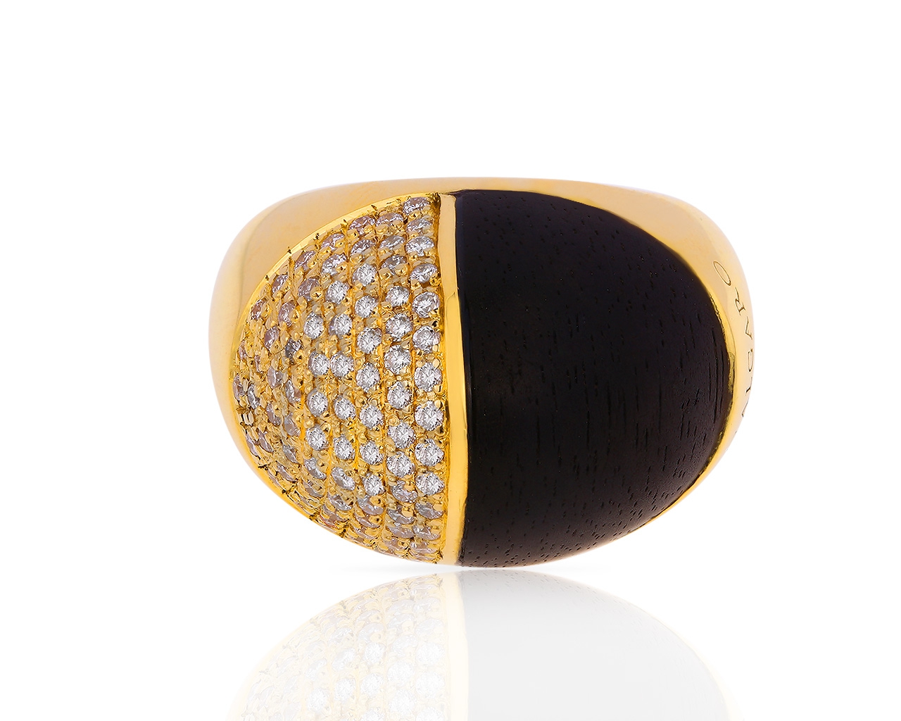 Оригинальное золотое кольцо с бриллиантами 0.55ct Calgaro