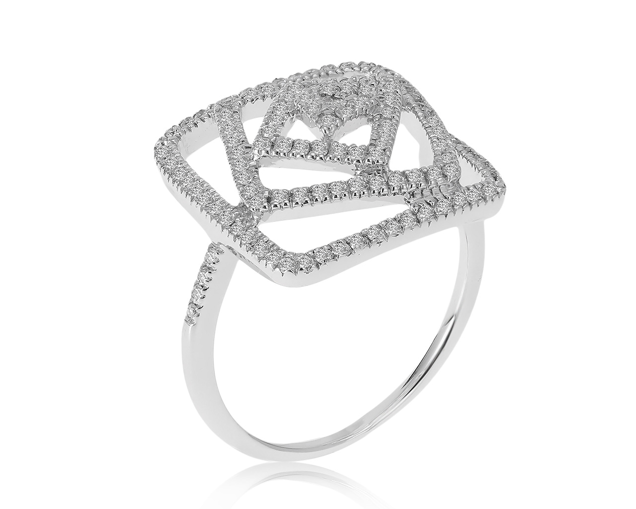 Нарядное золотое кольцо с бриллиантами 0.55ct 151020/4