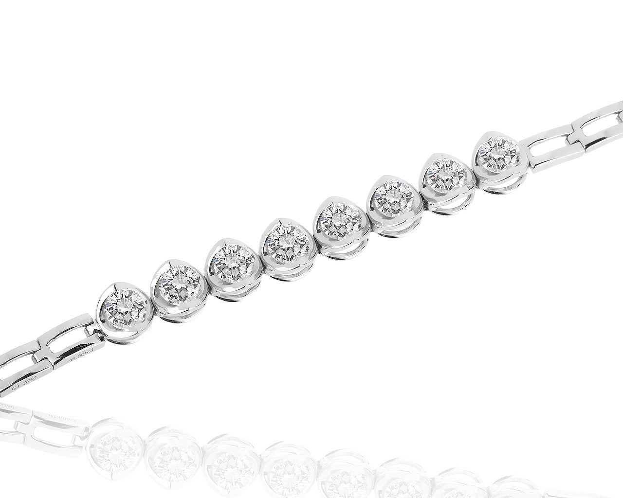 Первоклассный золотой браслет с бриллиантами 1.60ct 240918/11