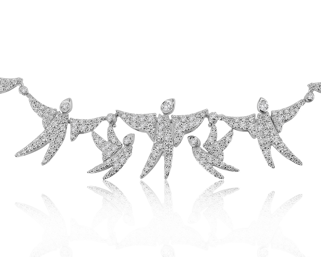 Оригинальное золотое колье с бриллиантами 6.91ct Смоленские бриллианты 230620/12