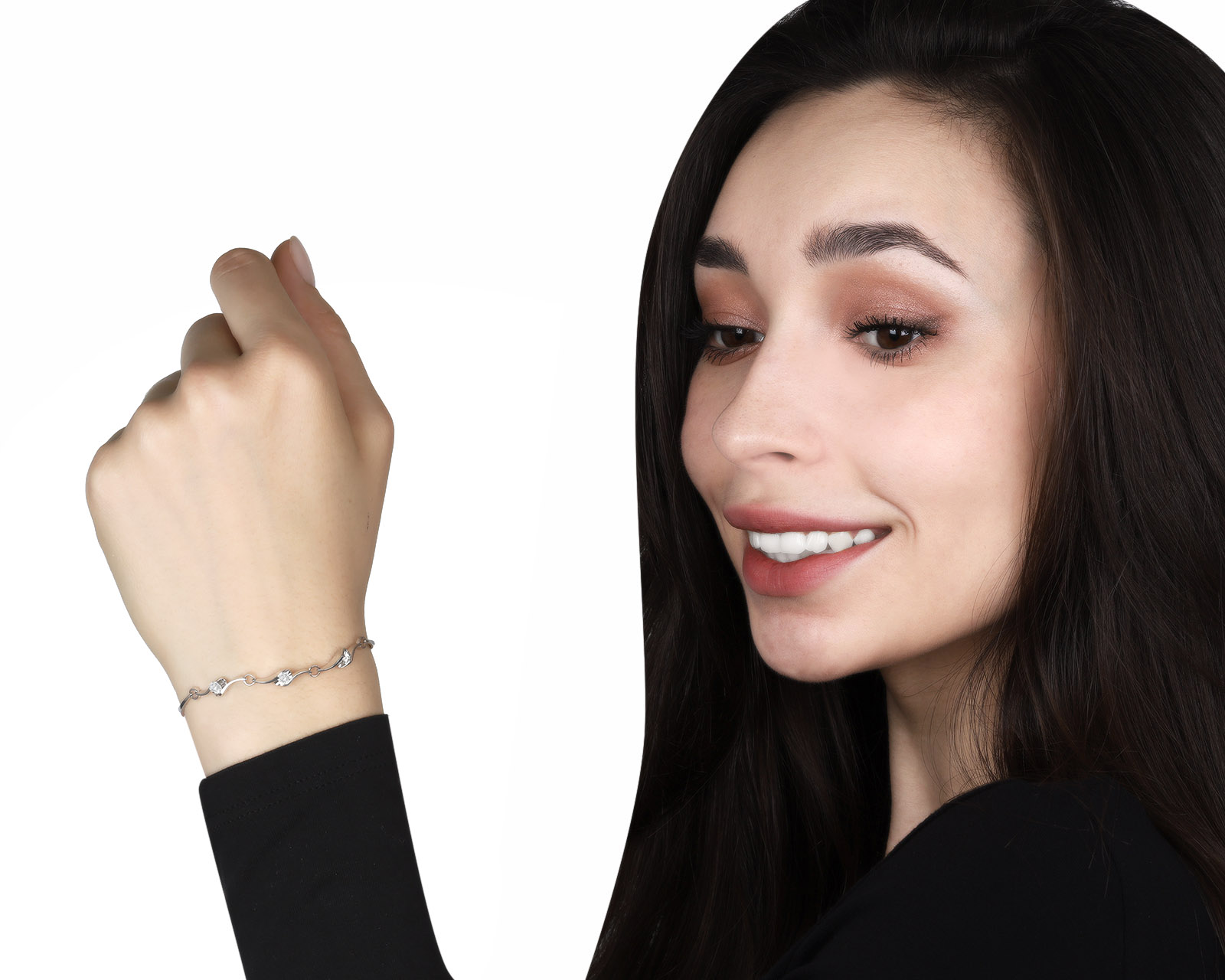 Волшебный золотой браслет с бриллиантами 0.26ct