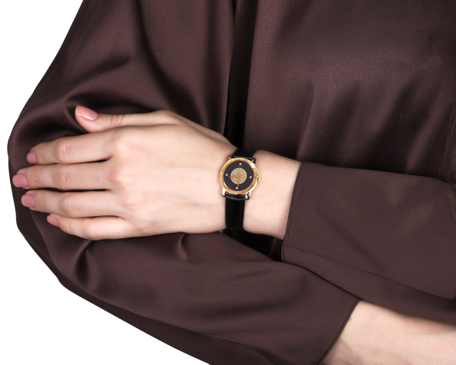 Оригинальные золотые часы с бриллиантами 0.24ct Piaget Dancer