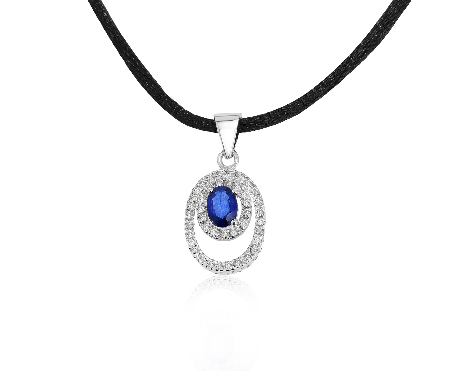 Стильный золотой кулон с сапфиром 0.77ct 211121/8