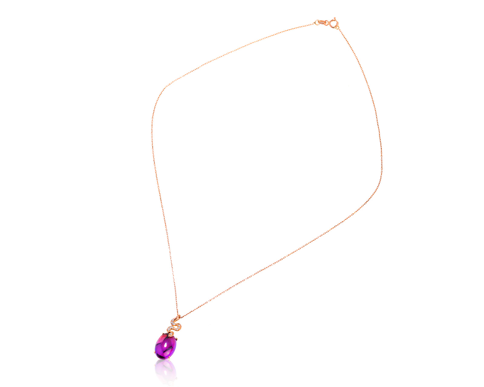 Оригинальный золотой кулон с аметистом 4.75ct Giancarlo