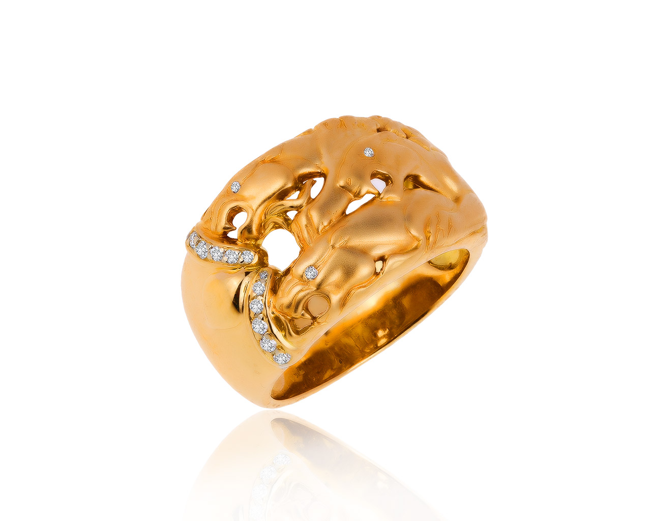 Оригинальное золотое кольцо с бриллиантами 0.11ct Carrera y Carrera 120120/4