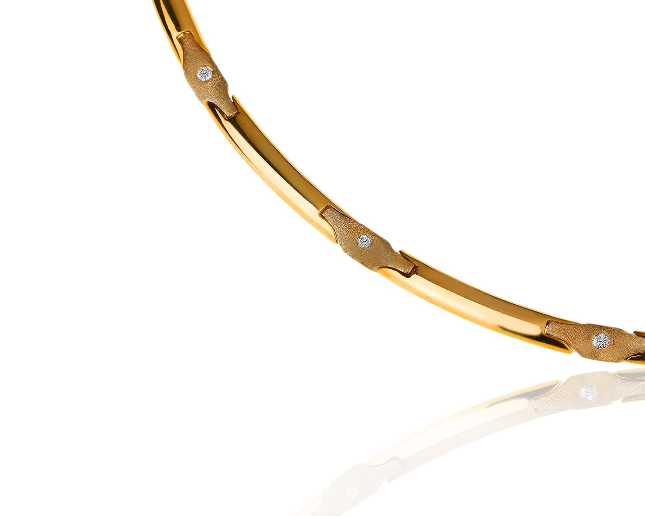 Оригинальное золотое колье с бриллиантами 0.15ct Croesus 120716/6-2