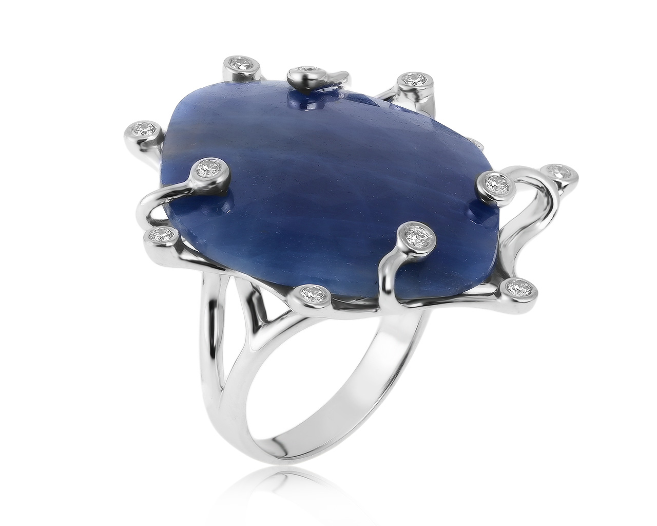 Потрясающее золотое кольцо с сапфиром 18.27ct 230321/8