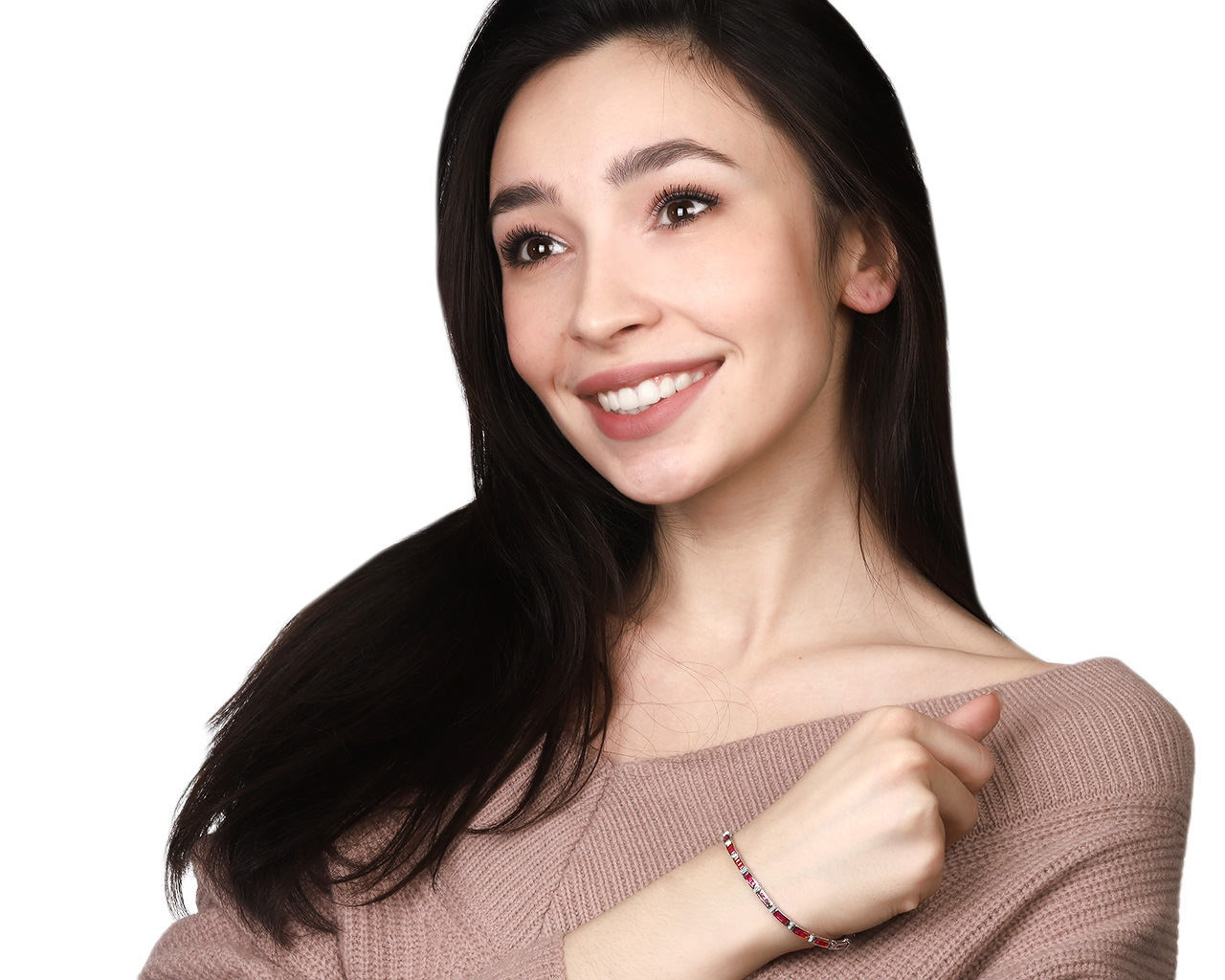 Восхитительный золотой браслет с рубинами 3.03ct