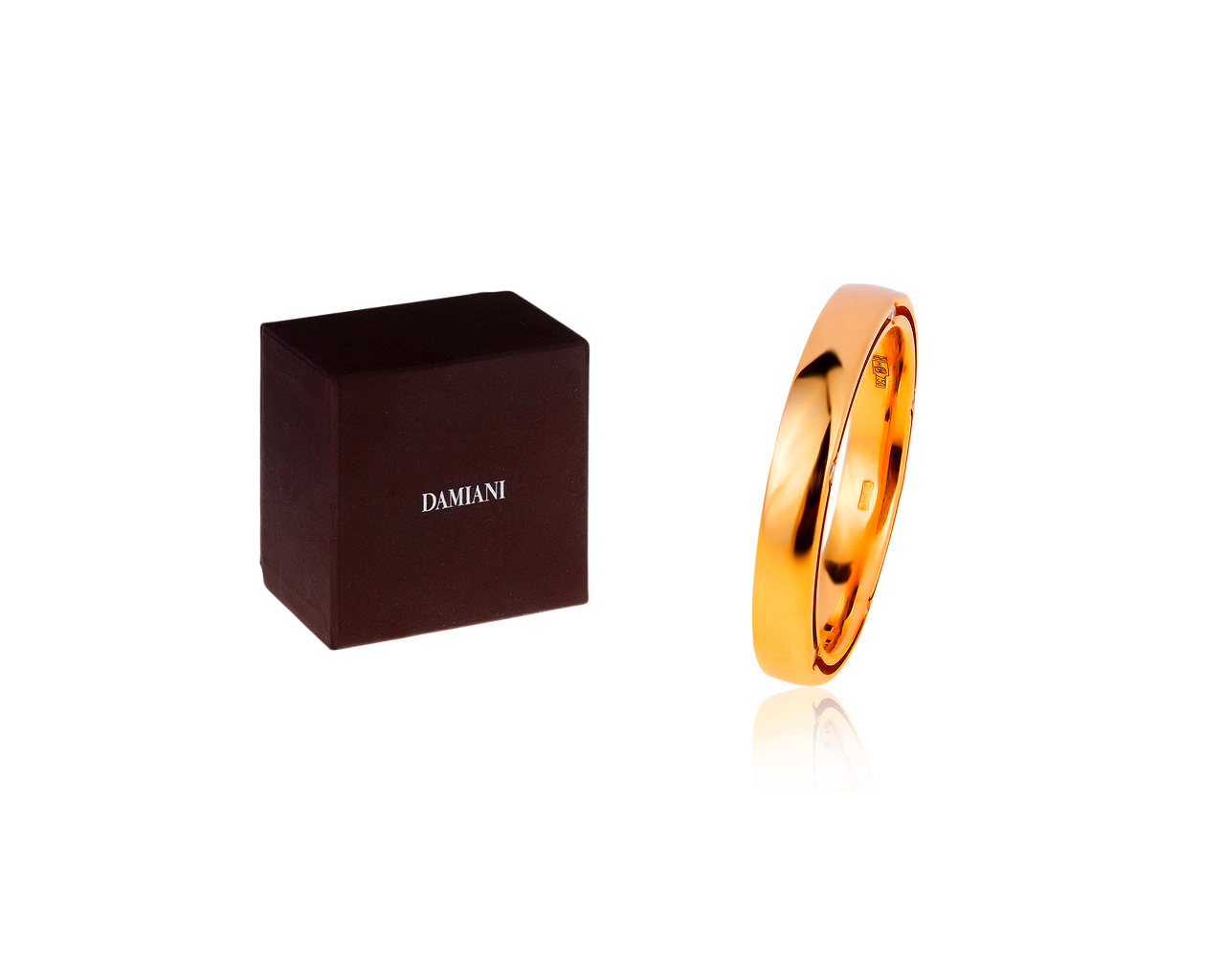 Оригинальное золотое кольцо с бриллиантами 0.09ct Damiani