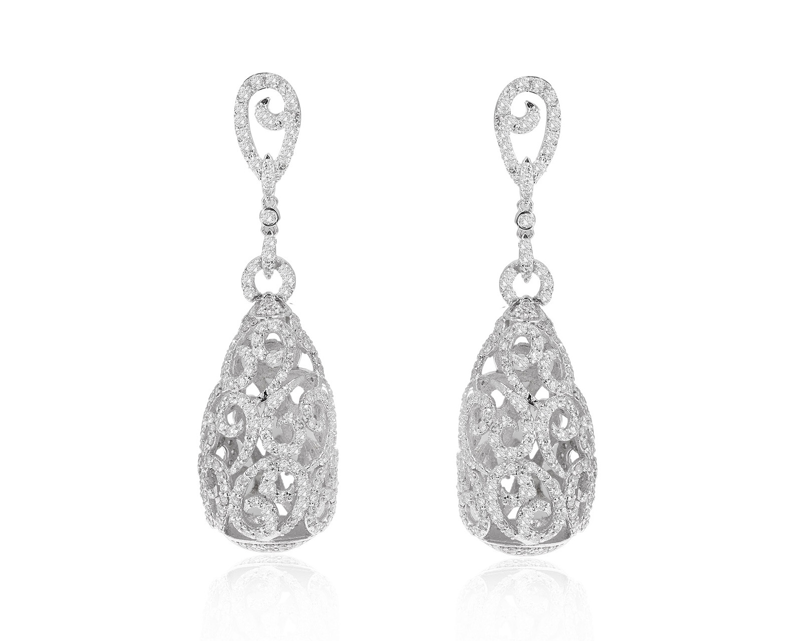 Золотые серьги с бриллиантами 4.74ct 300624/2