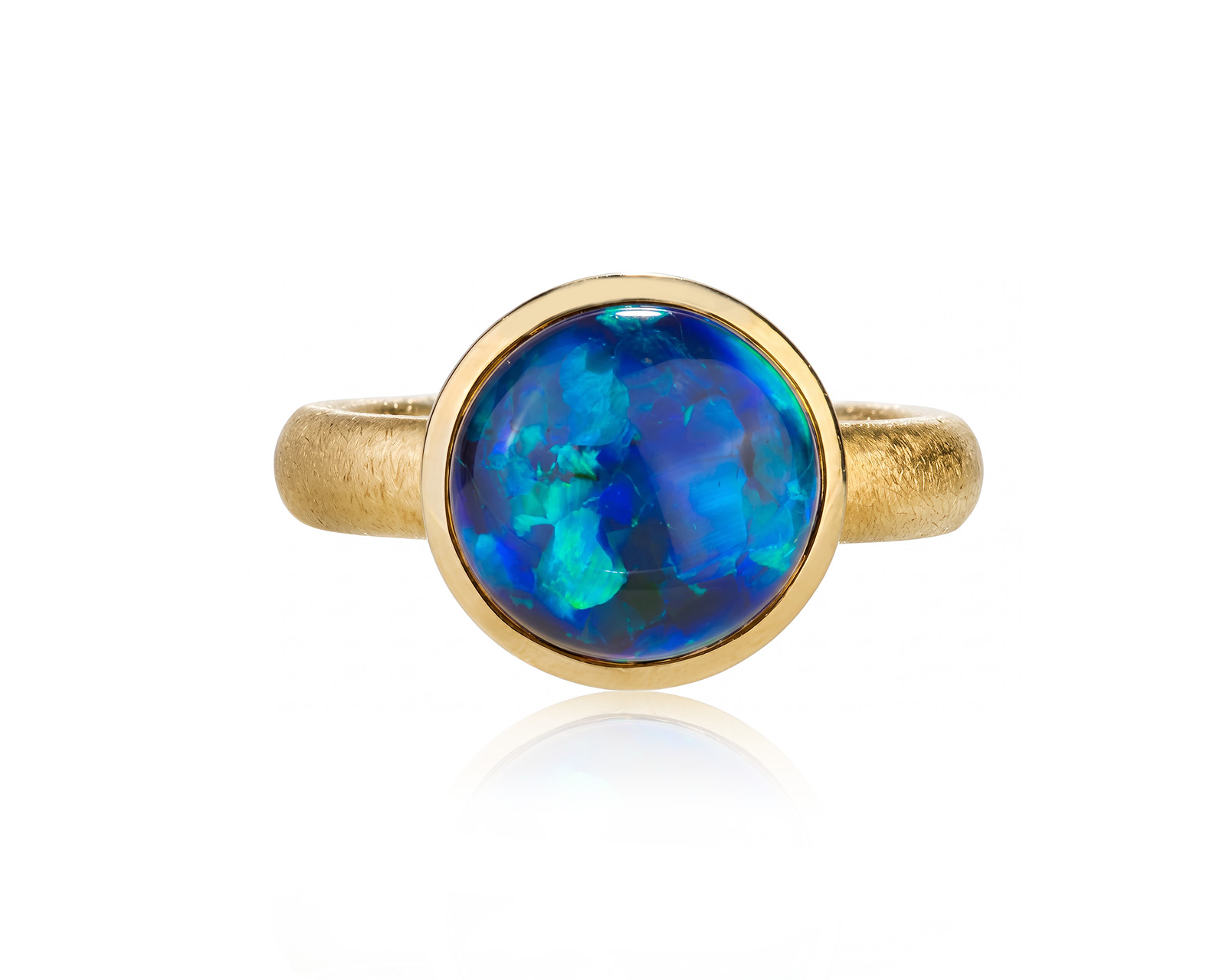 Оригинальное золотое кольцо с опалом Австралия 2.35ct SG Jewelry Luxembourg