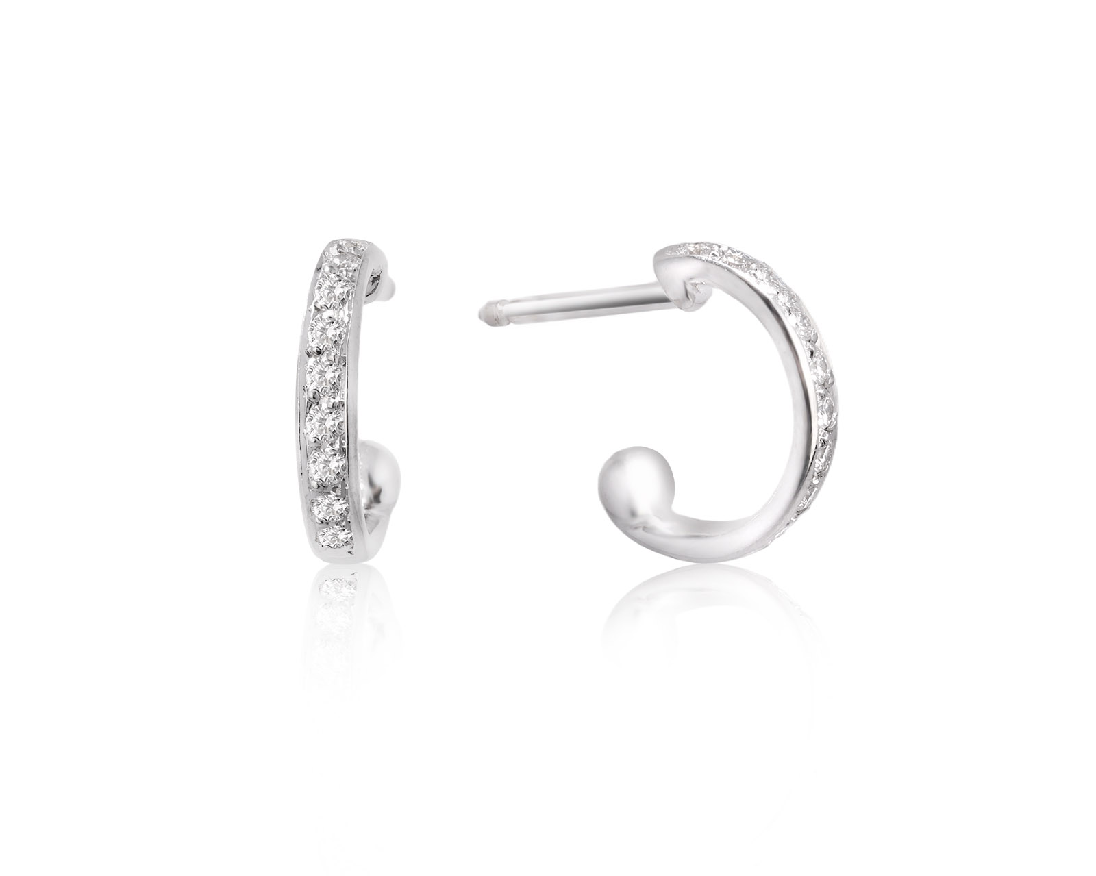 Оригинальные золотые серьги с бриллиантами 0.21ct Carrera y Carrera Aqua