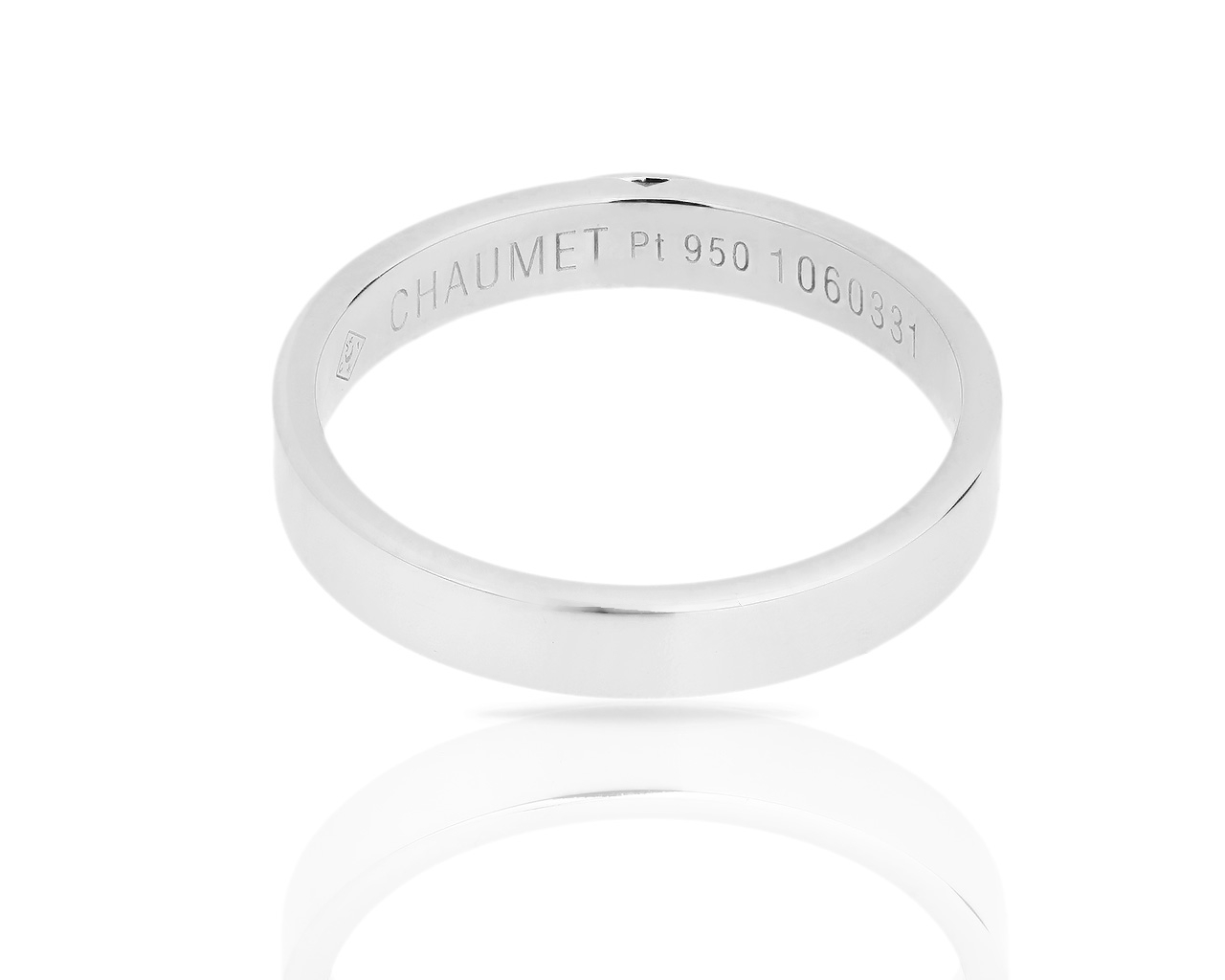 Оригинальное платиновое кольцо с бриллиантами Chaumet Liens