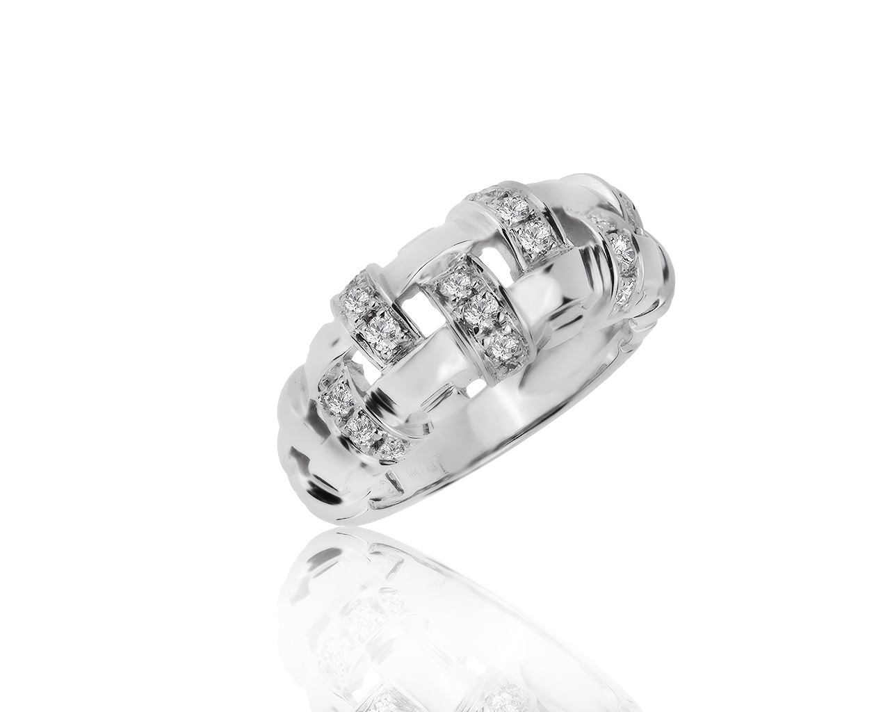 Оригинальное золотое кольцо с бриллиантами 0.50ct Tiffany&Co