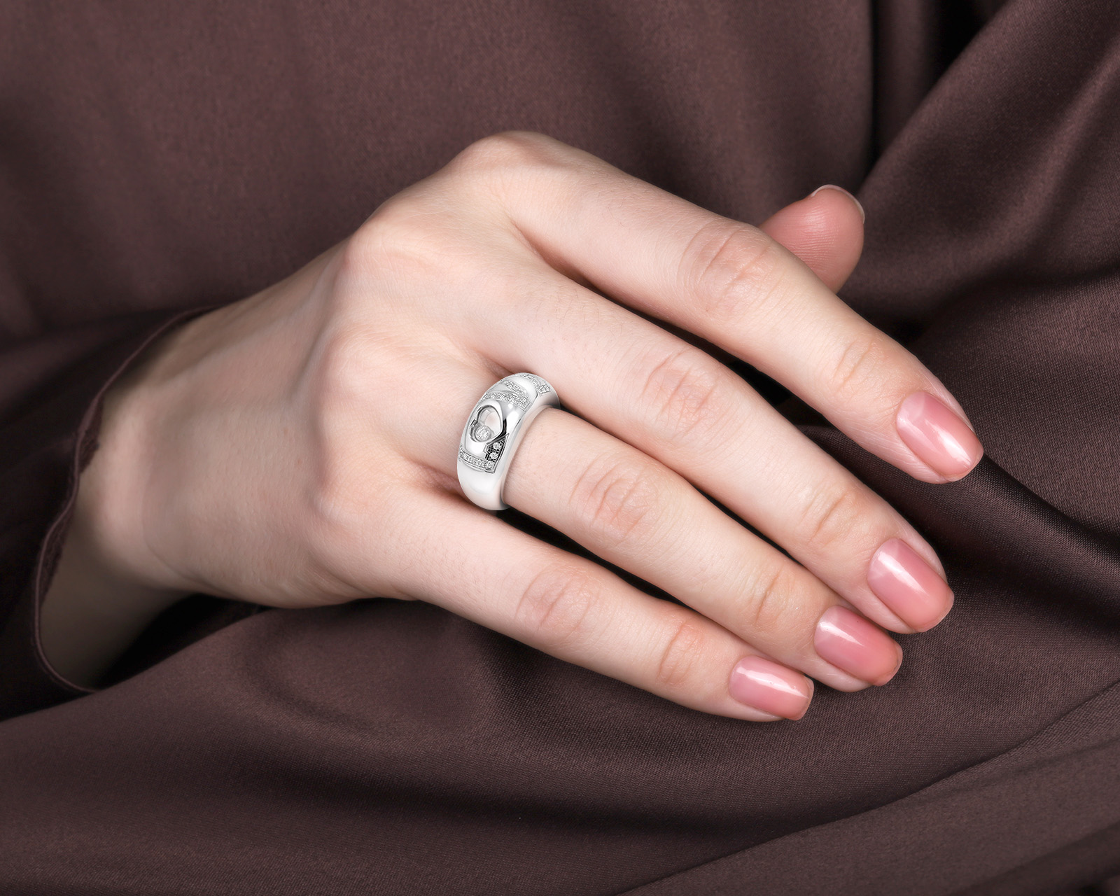 Оригинальное золотое кольцо с бриллиантами 0.29ct Chopard Love