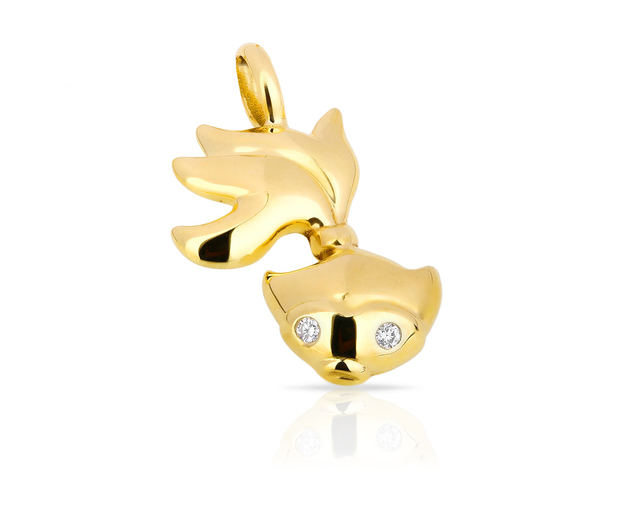 Стильная золотая подвеска с бриллиантами Tiffany&Co 200318/15