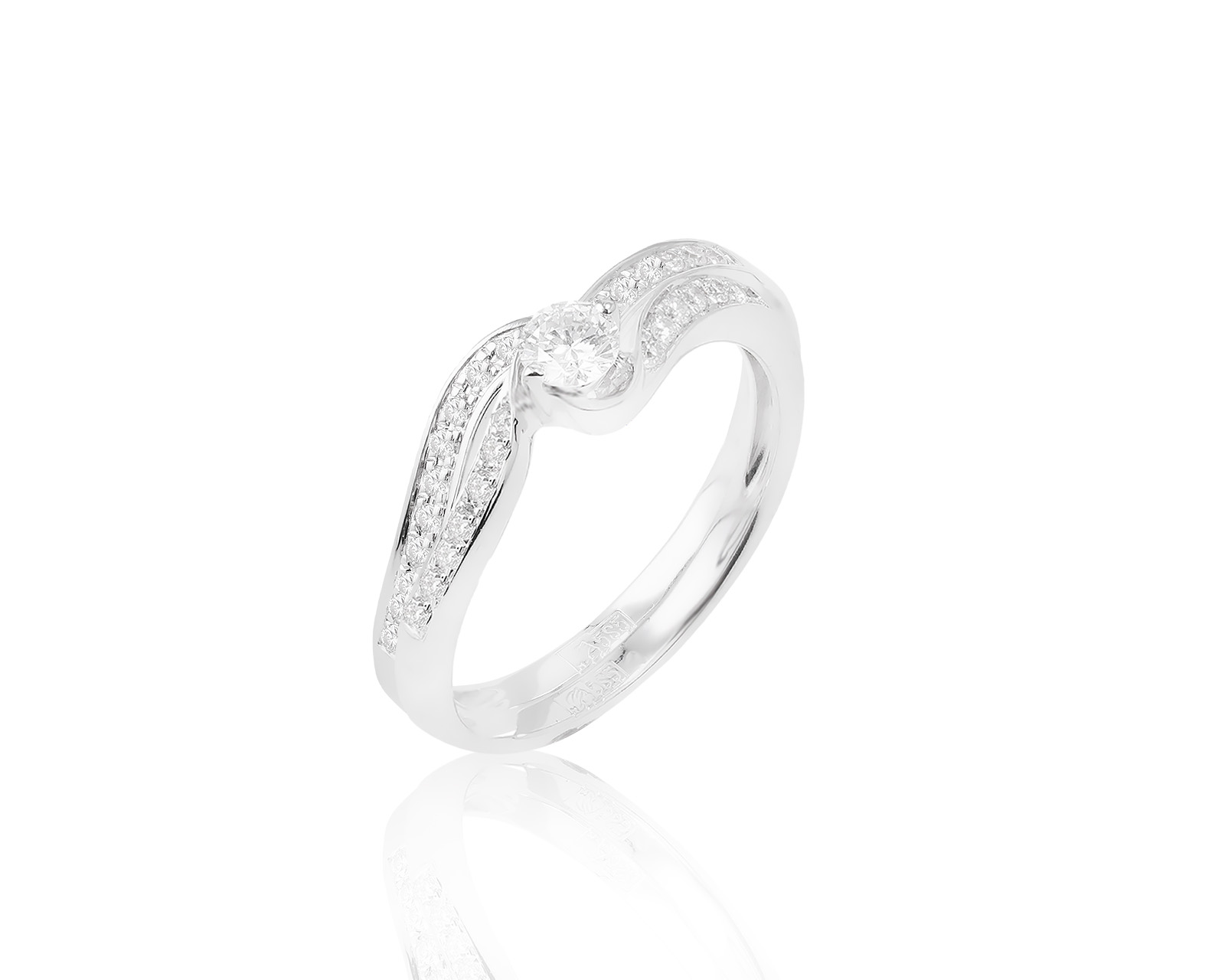 Золотое кольцо с бриллиантами 0.36ct 191223/9