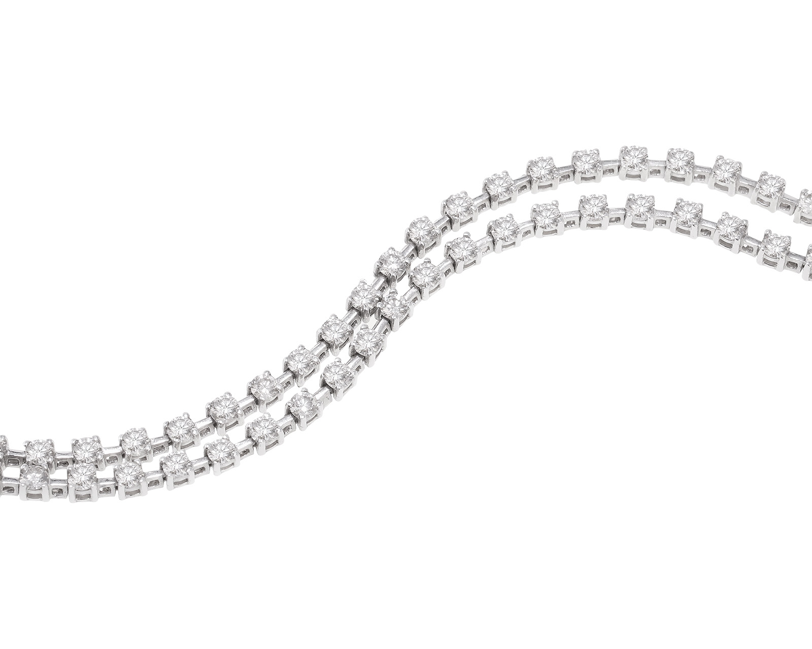 Стильный золотой браслет с бриллиантами 3.20ct