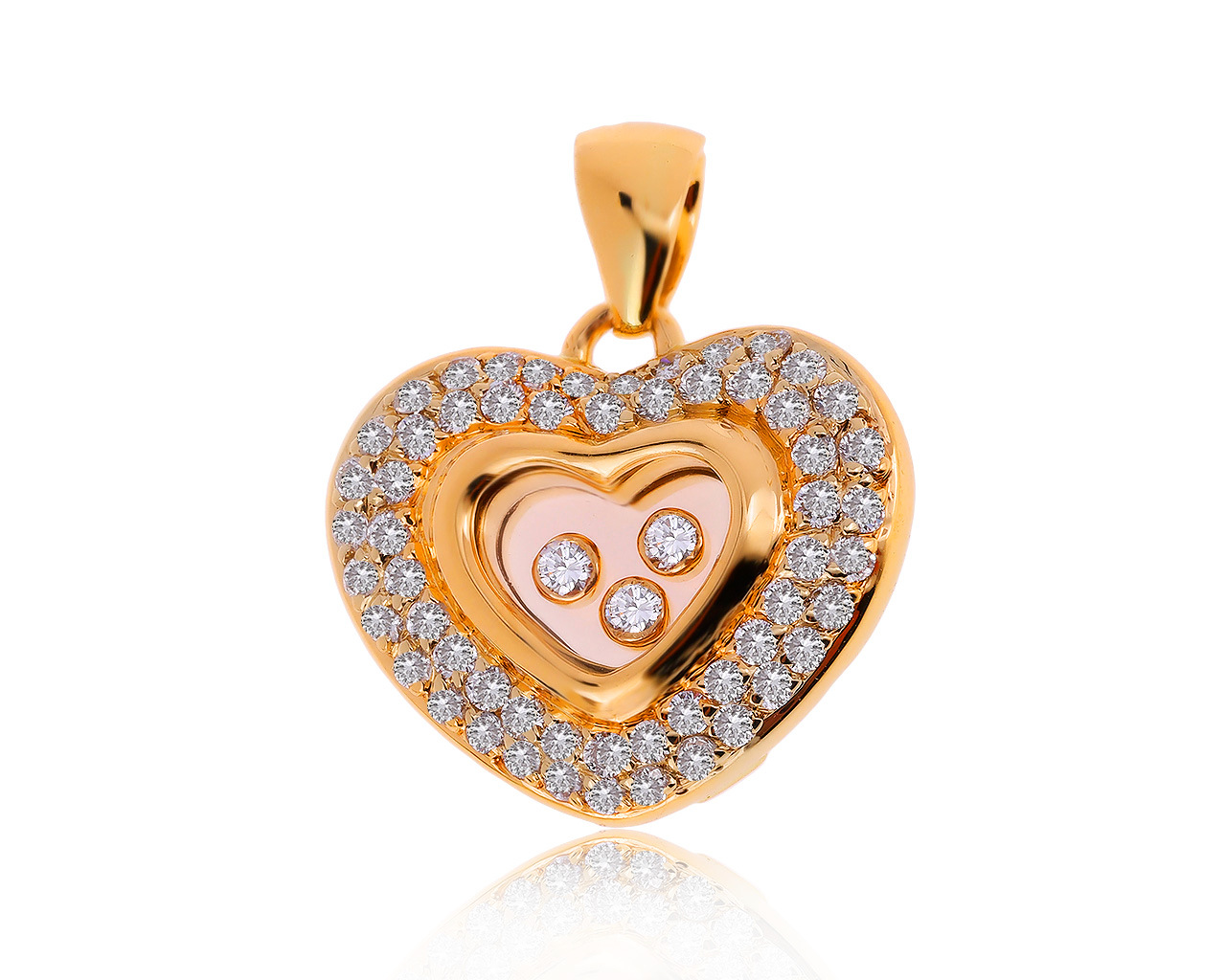 Роскошный золотой кулон с бриллиантами 0.85ct 120720/3