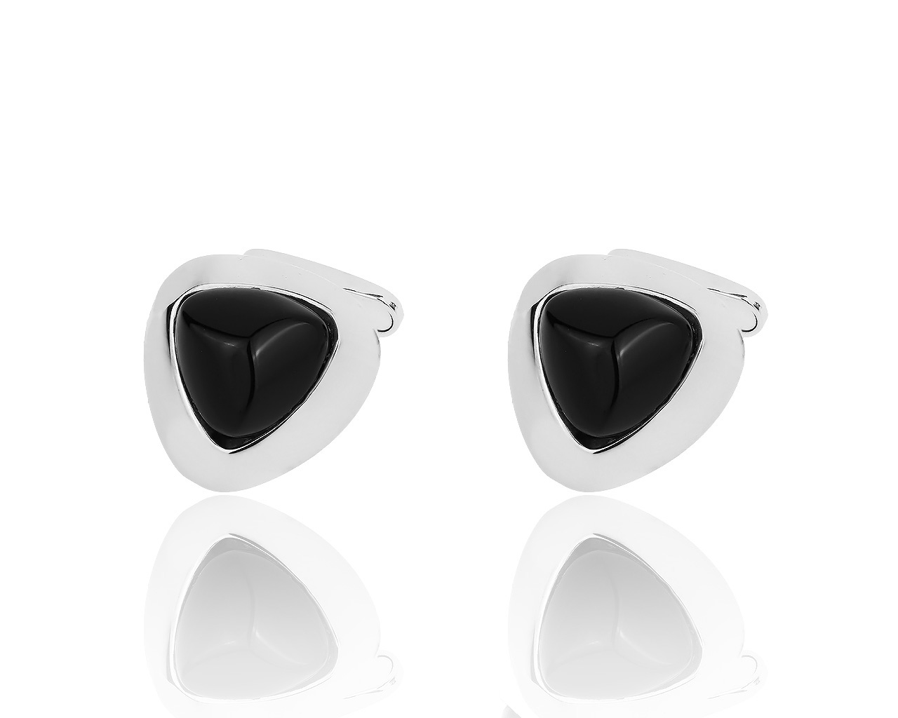 Оригинальные золотые запонки с ониксом Brioni 100519/2