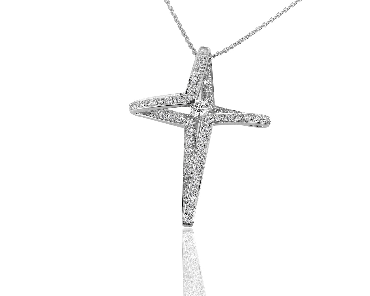 Золотая подвеска с бриллиантами 0.61ct 080619/5