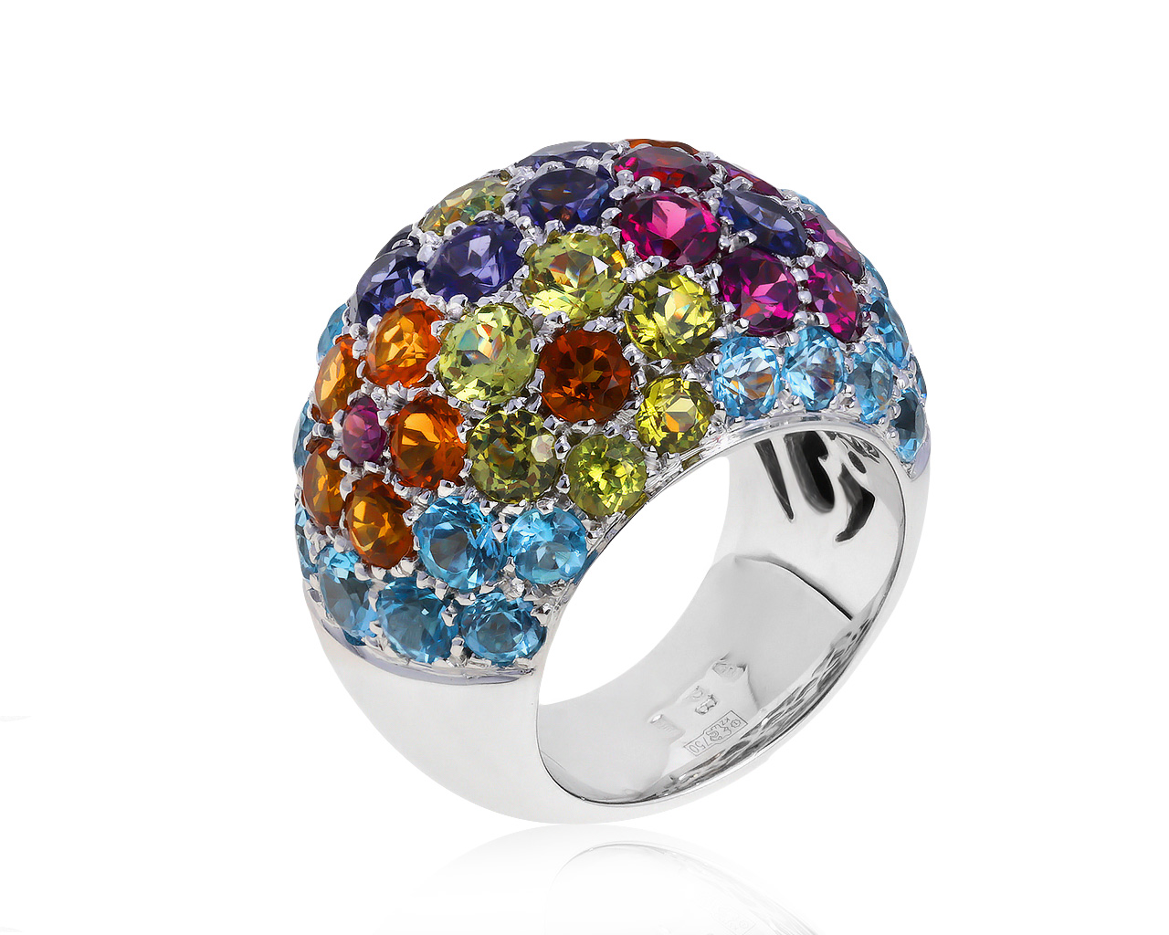 Оригинальное золотое кольцо с цветными камнями 8.37ct Pasquale Bruni 280521/37