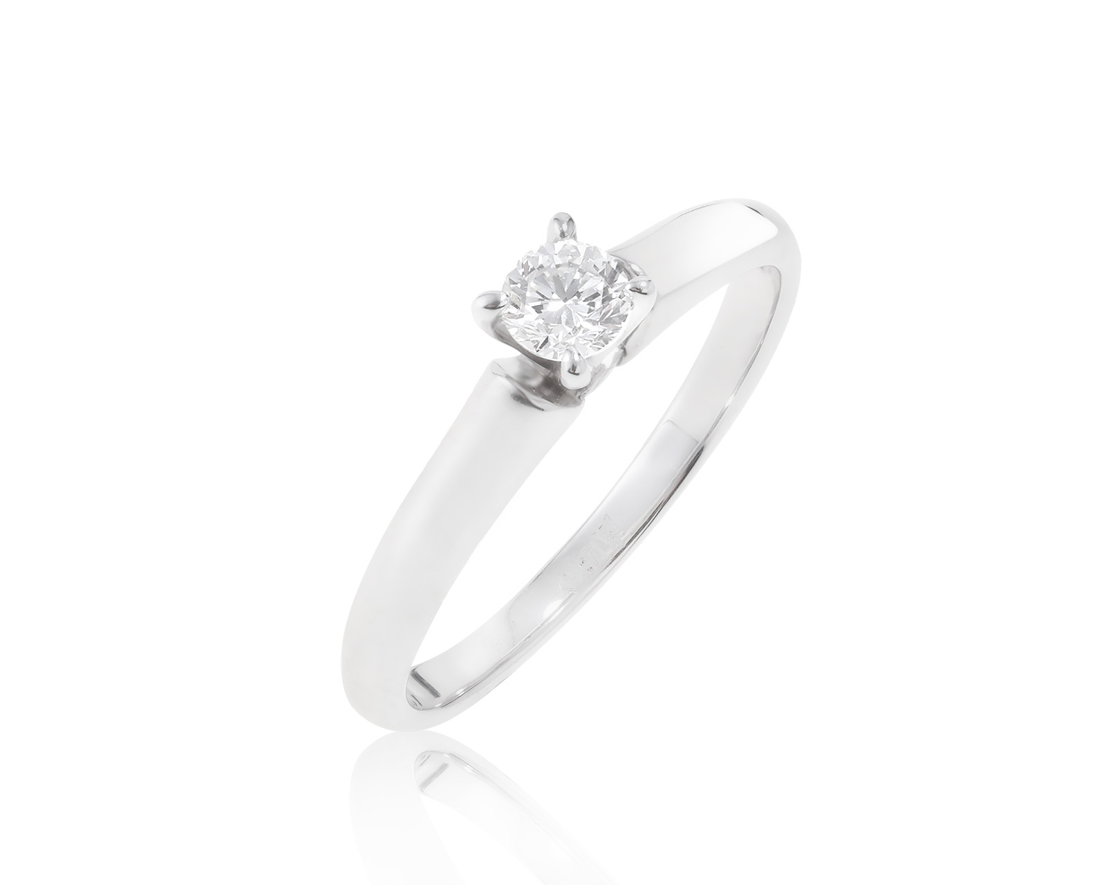 Оригинальное золотое кольцо с бриллиантом 0.18ct МЮЗ 210922/1