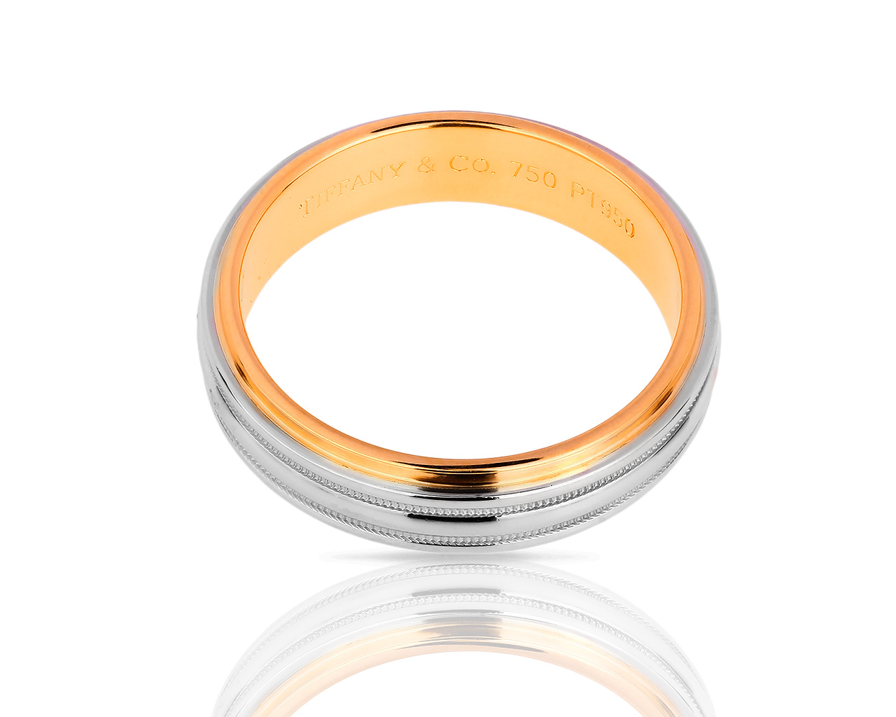 Обручальное кольцо из платины и золота Tiffany&Co