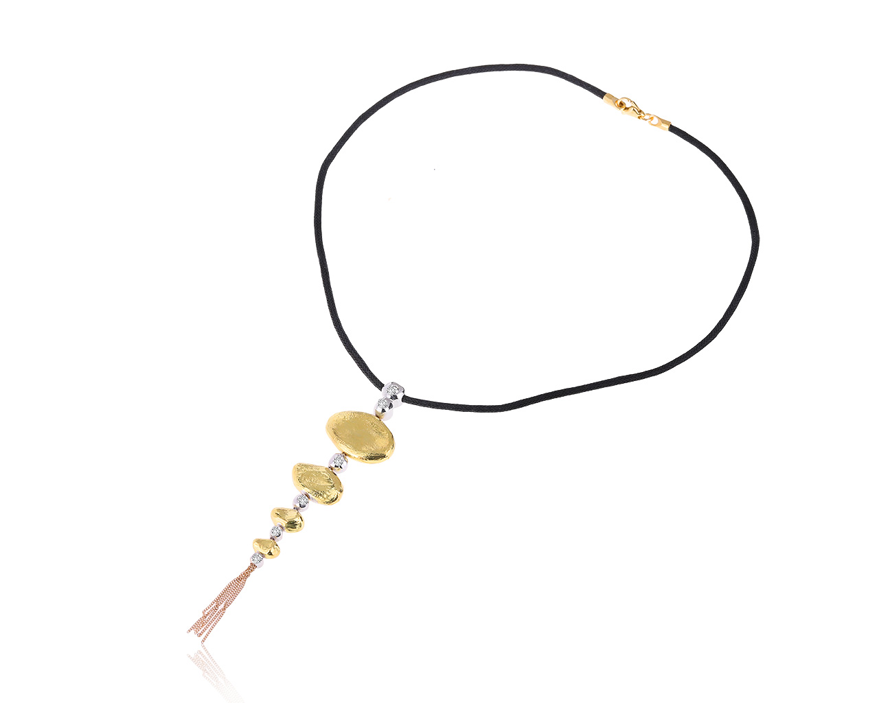 Прелестный золотой кулон с бриллиантами 0.35ct