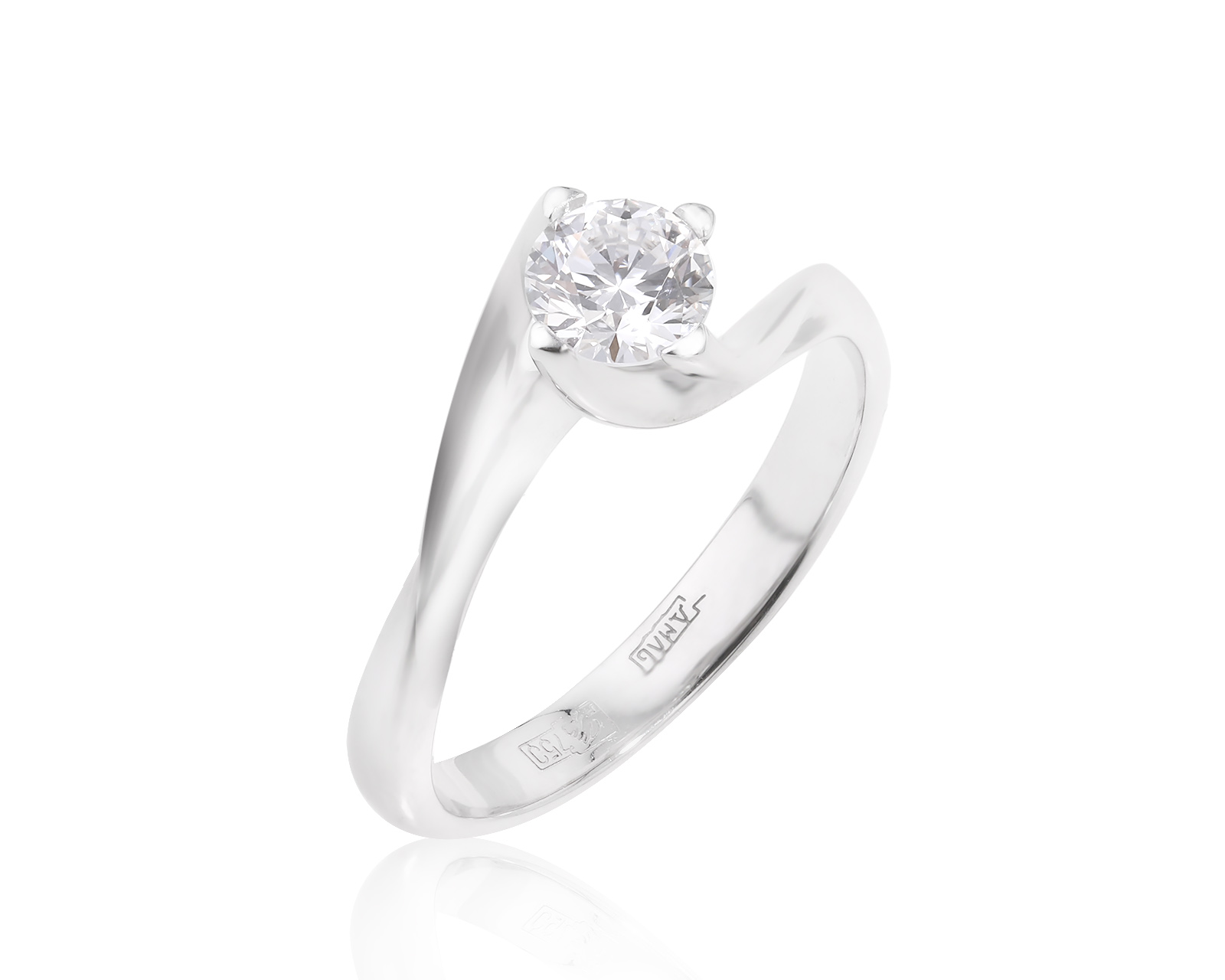 Золотое кольцо с бриллиантом 0.46ct 990043/1