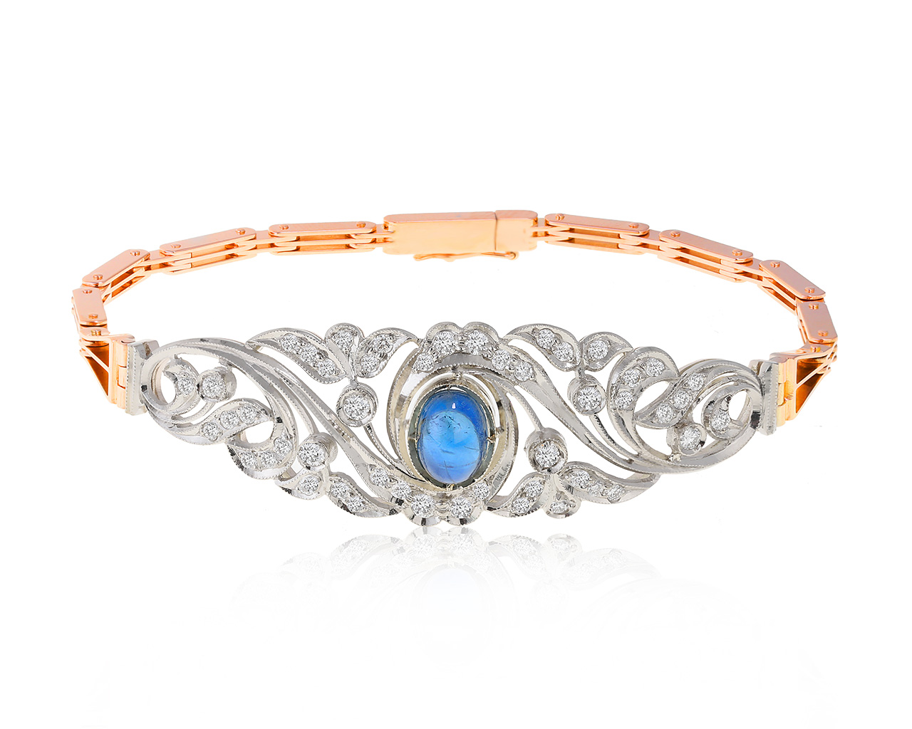 Шикарный золотой браслет с сапфиром 2.31ct 300421/9