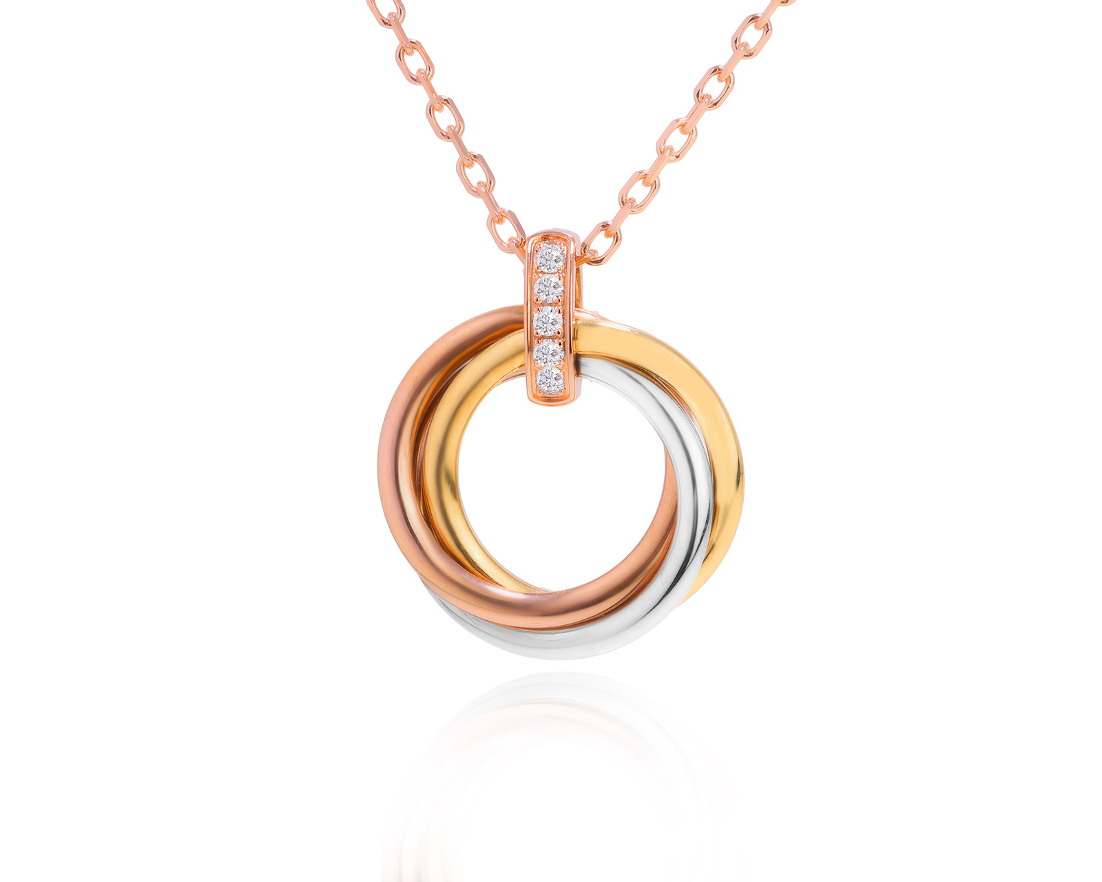 Оригинальное золотое колье Cartier Trinity 060325/2 Оригинальное золотое колье Cartier Trinity 060325/2