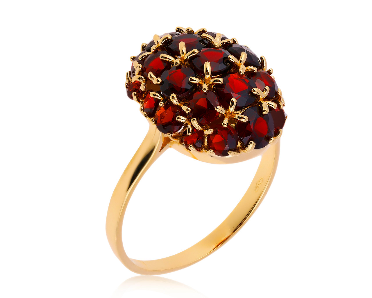 Великолепное золотое кольцо с гранатами 3.75ct 021020/6