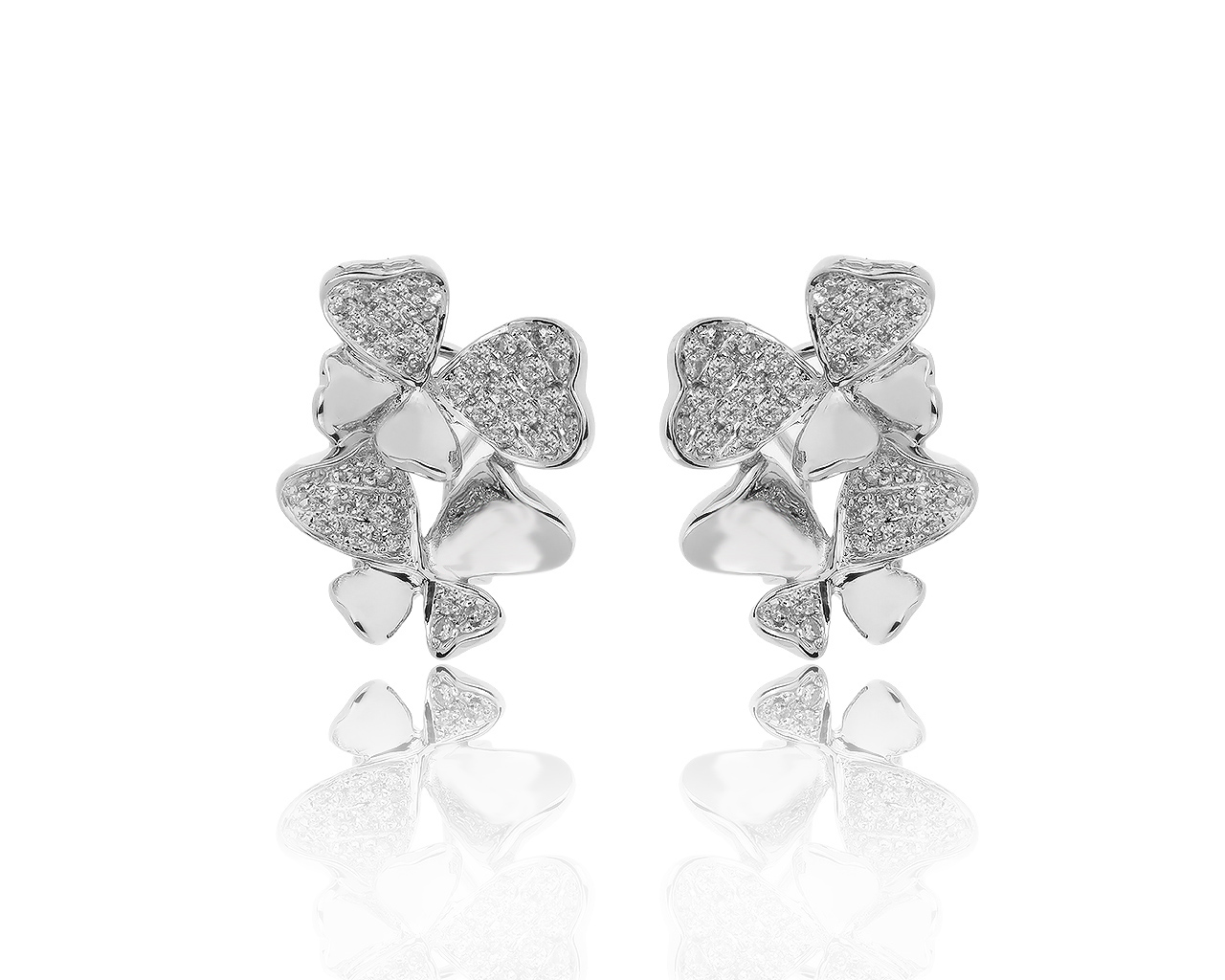 Роскошные золотые серьги с бриллиантами 0.33ct 011119/20