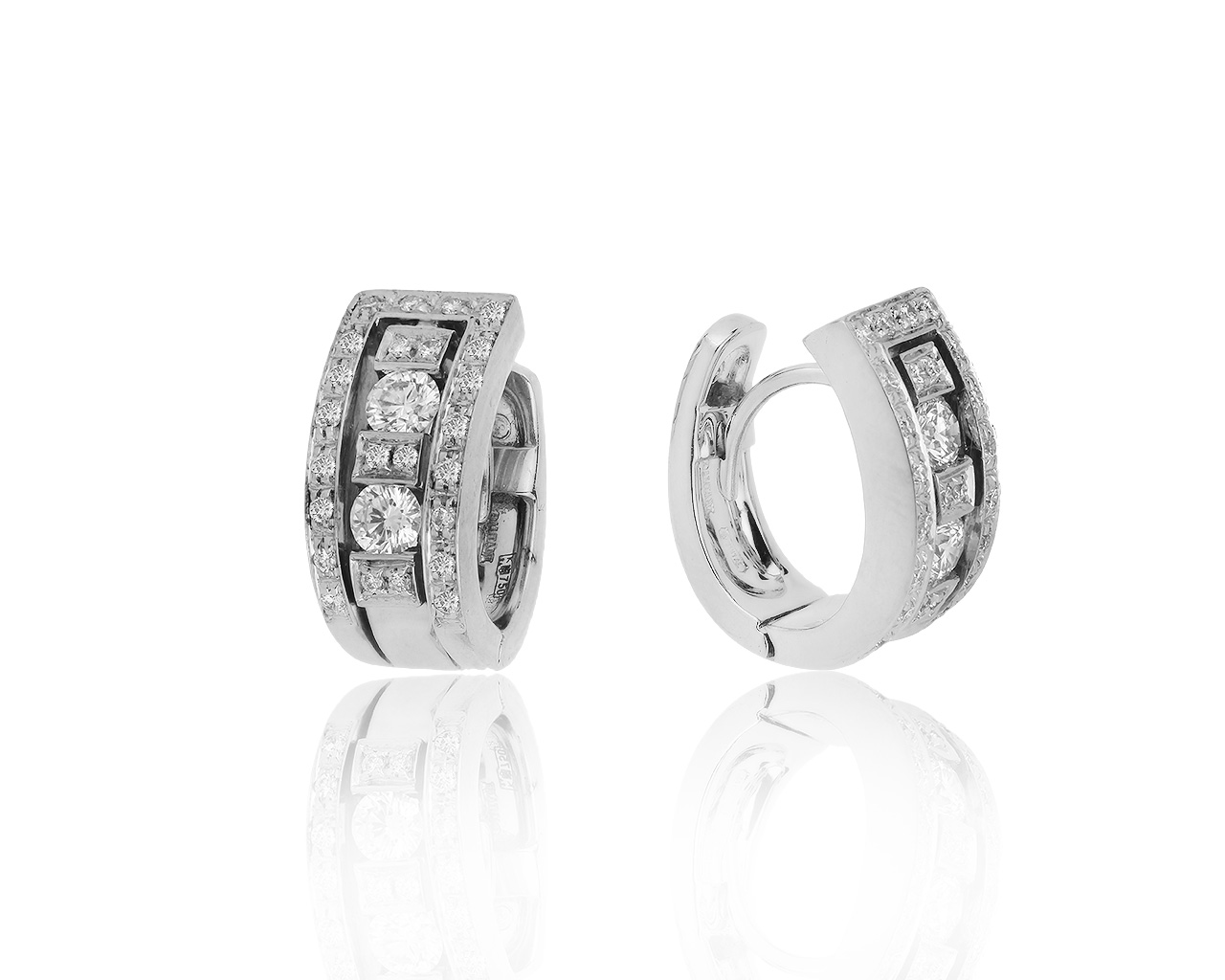 Оригинальные золотые серьги с бриллиантами 0.70ct Damiani 150120/7