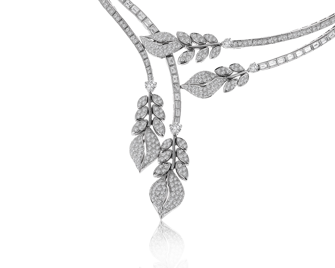 Оригинальное золотое колье с бриллиантами 12.11ct Mouawad 160320/6