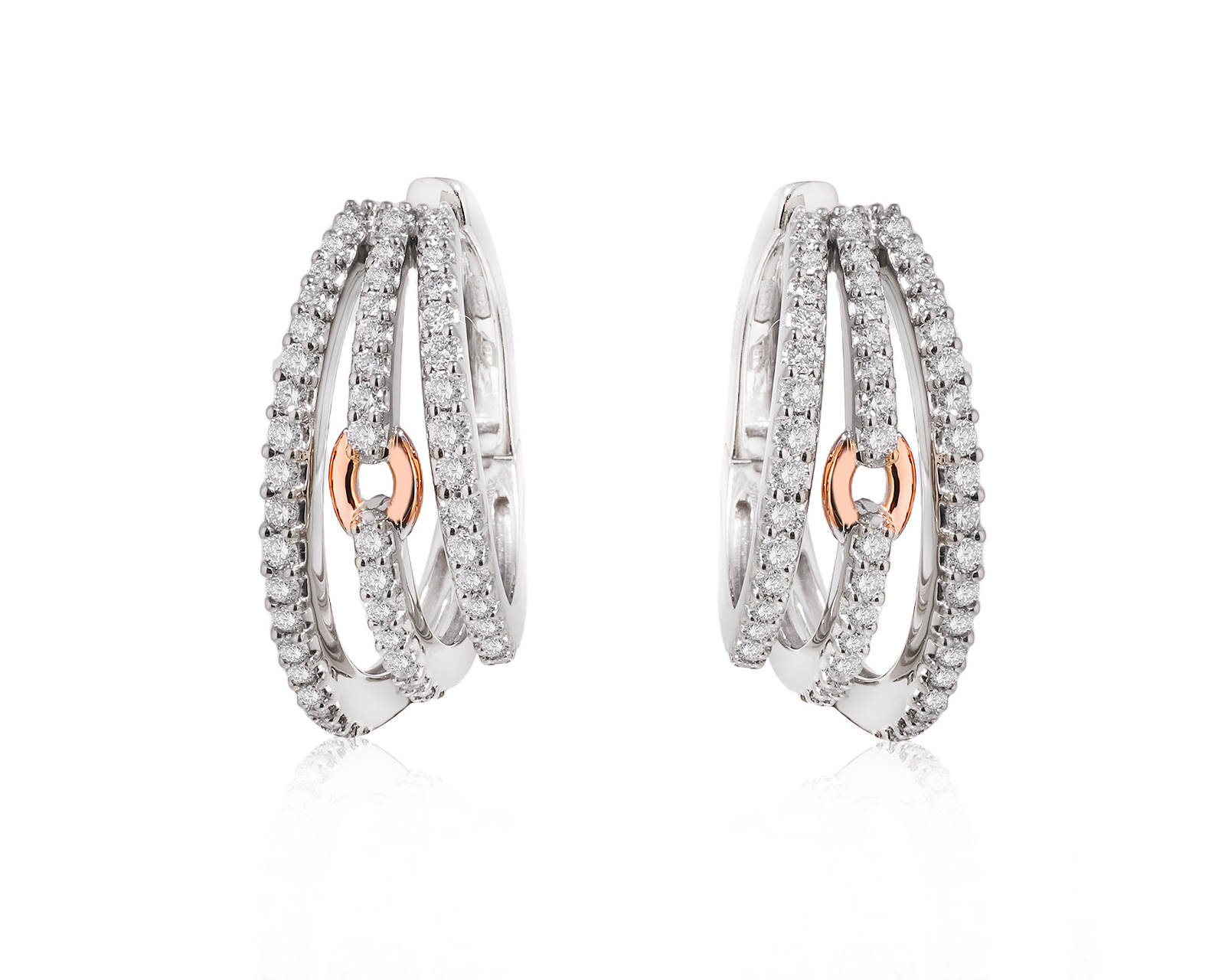 Оригинальные золотые серьги с бриллиантами 1.01ct Damiani Starlight 210225/5 Оригинальные золотые серьги с бриллиантами 1.01ct Damiani Starlight 210225/5