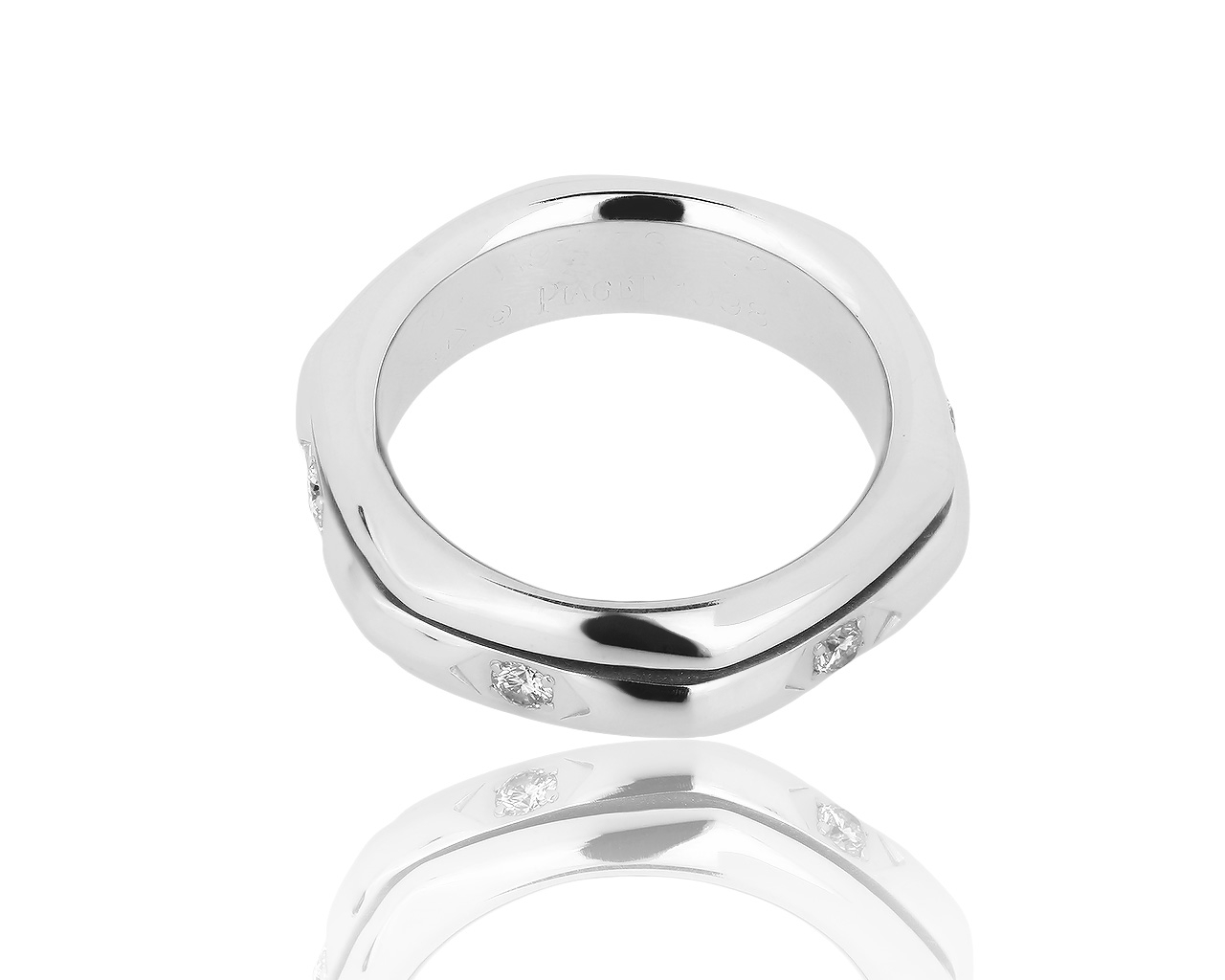 Оригинальное золотое кольцо с бриллиантами 0.20ct Piaget