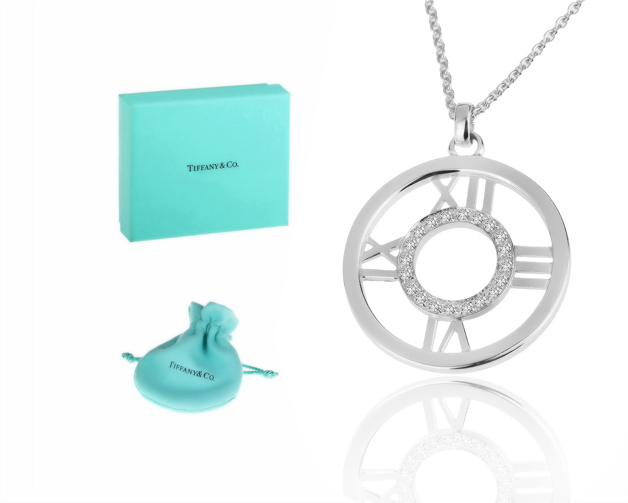 Оригинальный золотой кулон с бриллиантами 0.20ct Tiffany&Co