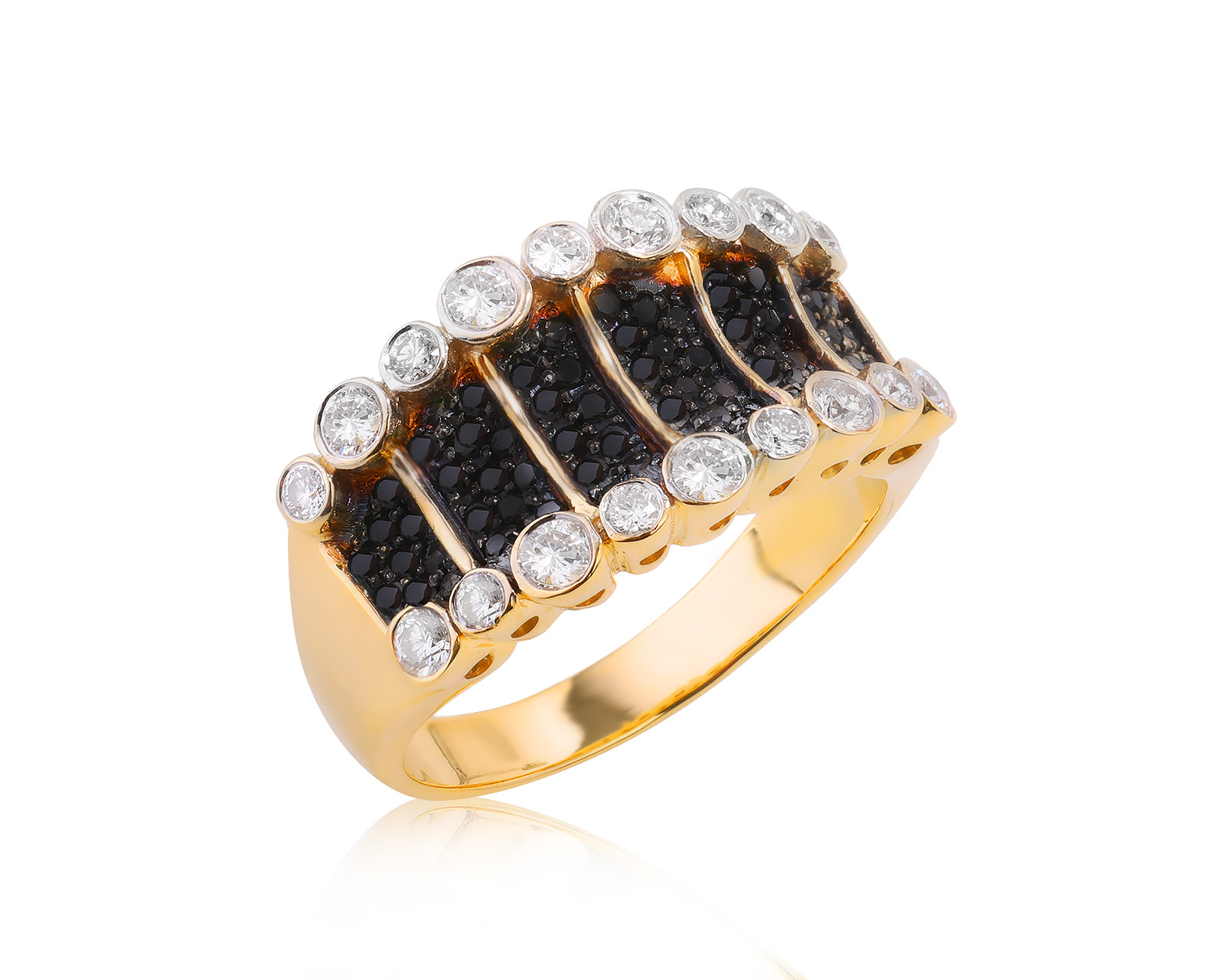 Золотое кольцо с бриллиантами 1.10ct
